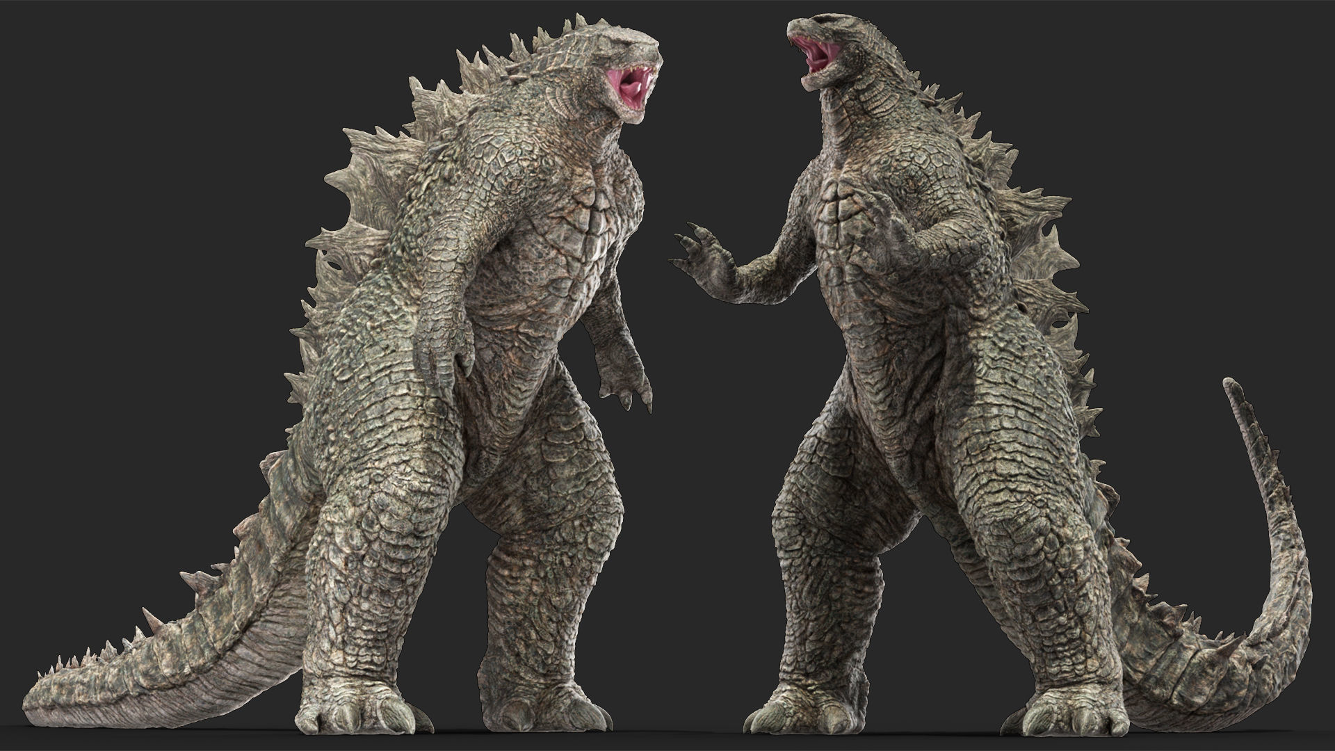 Monster Godzilla Rigged for Maya 3D model_11
