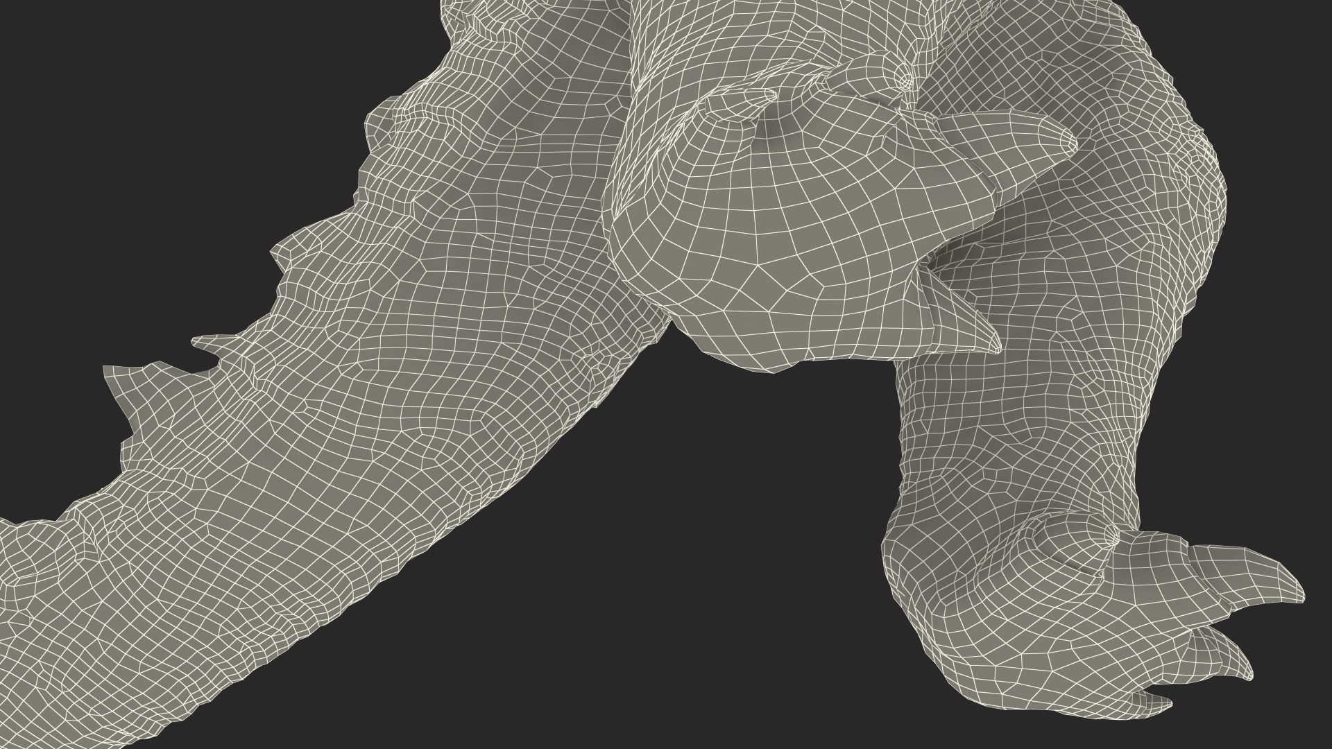 Monster Godzilla Rigged for Maya 3D model_38