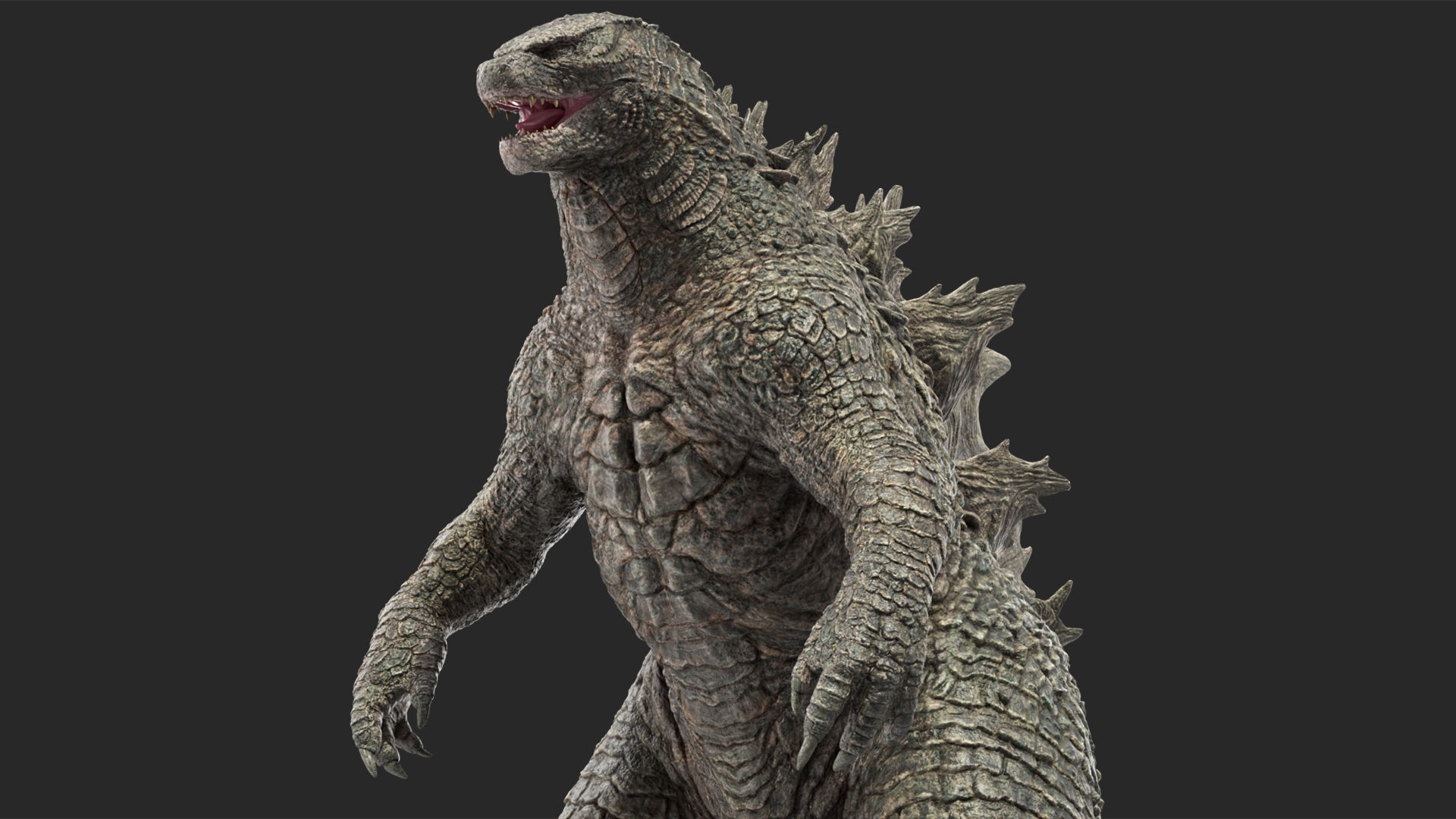 Monster Godzilla Rigged for Maya 3D model_16