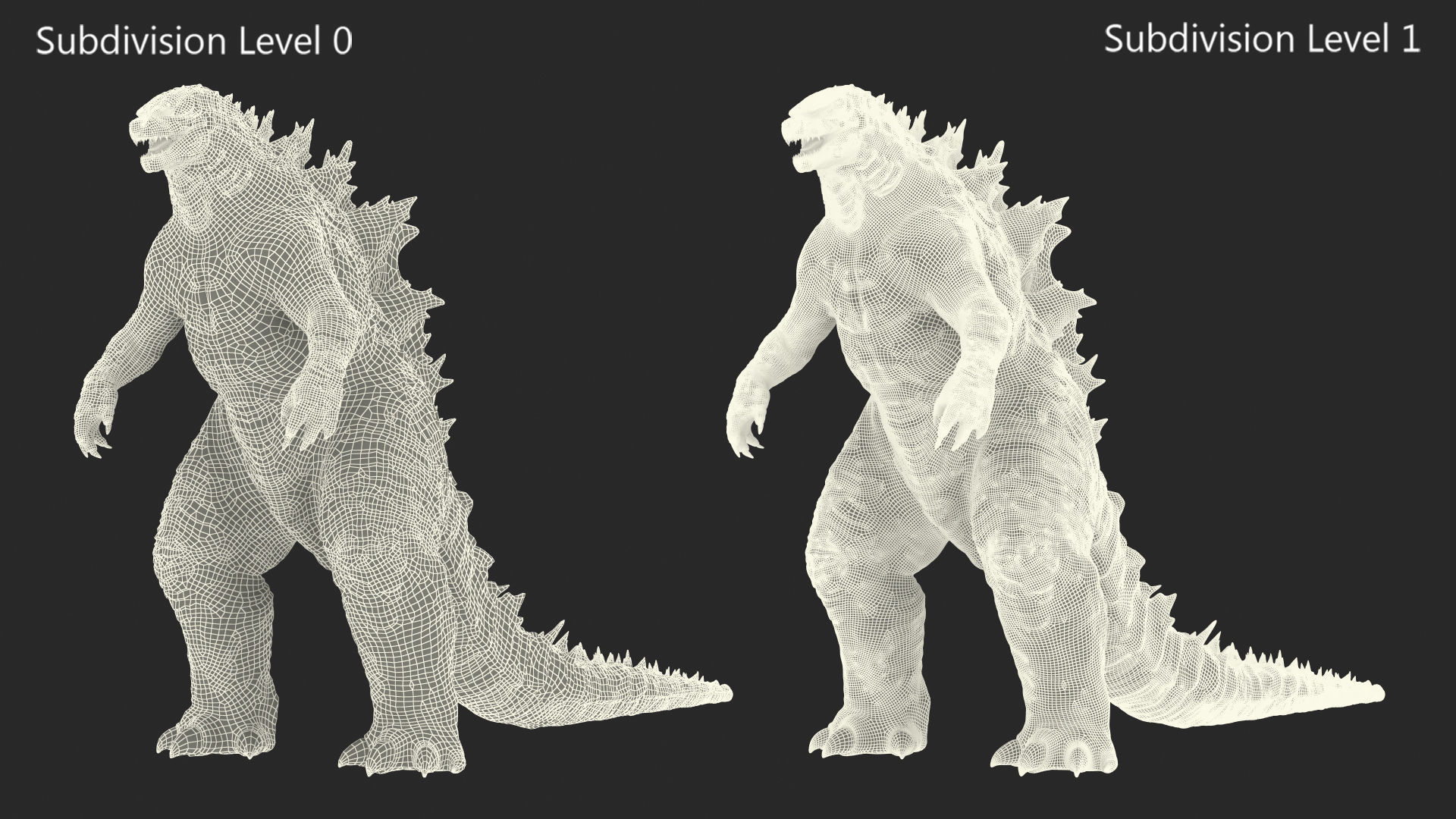 Monster Godzilla Rigged for Maya 3D model_25