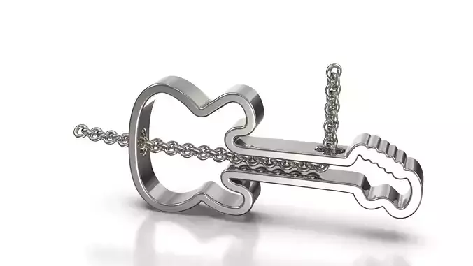 Guitar Pendant 3D print model