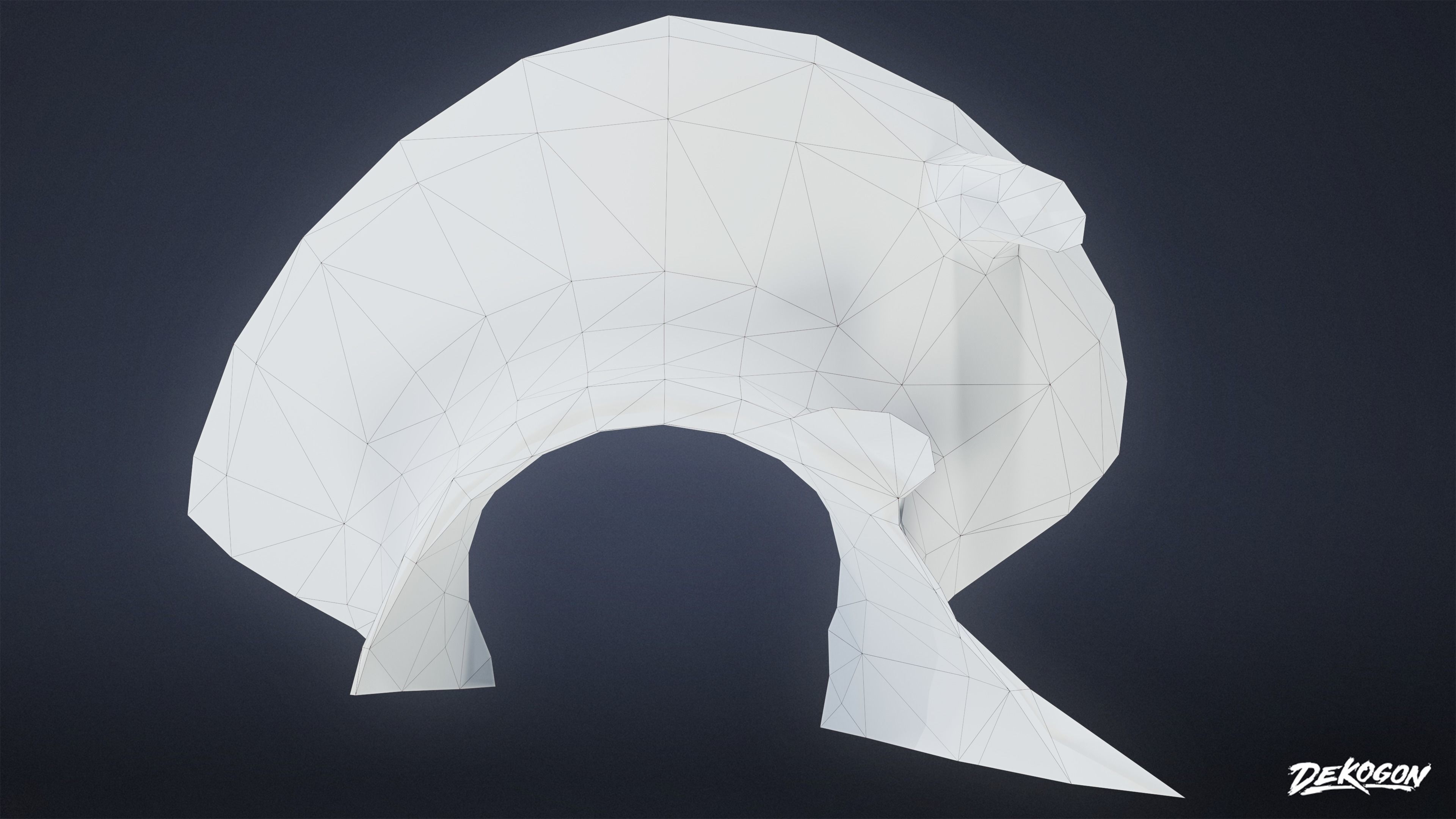 Ancient Treasures - Broken Clay Pot 01 - LOW POLY Low-poly 3D model_19