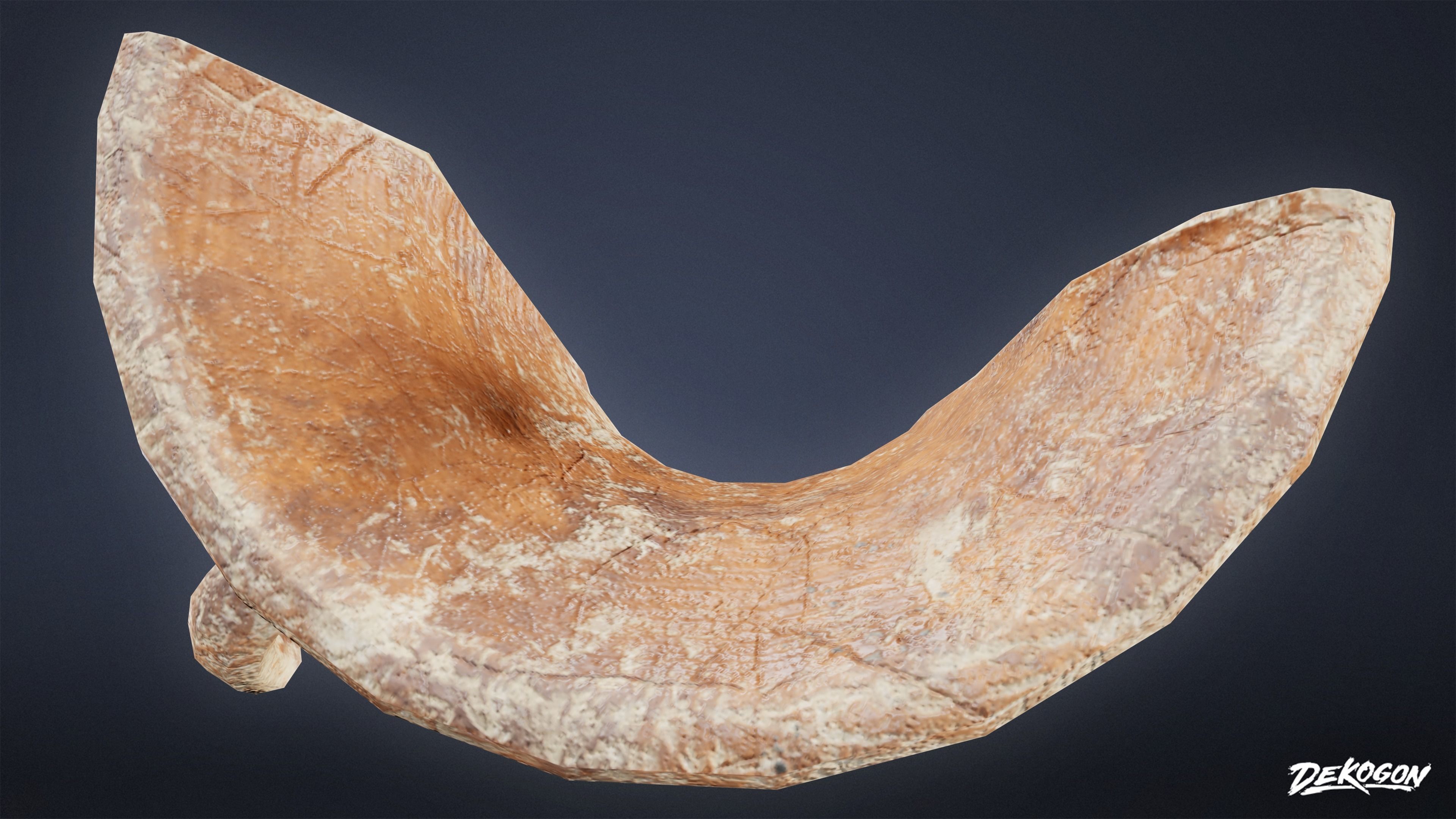 Ancient Treasures - Broken Clay Pot 01 - LOW POLY Low-poly 3D model_4