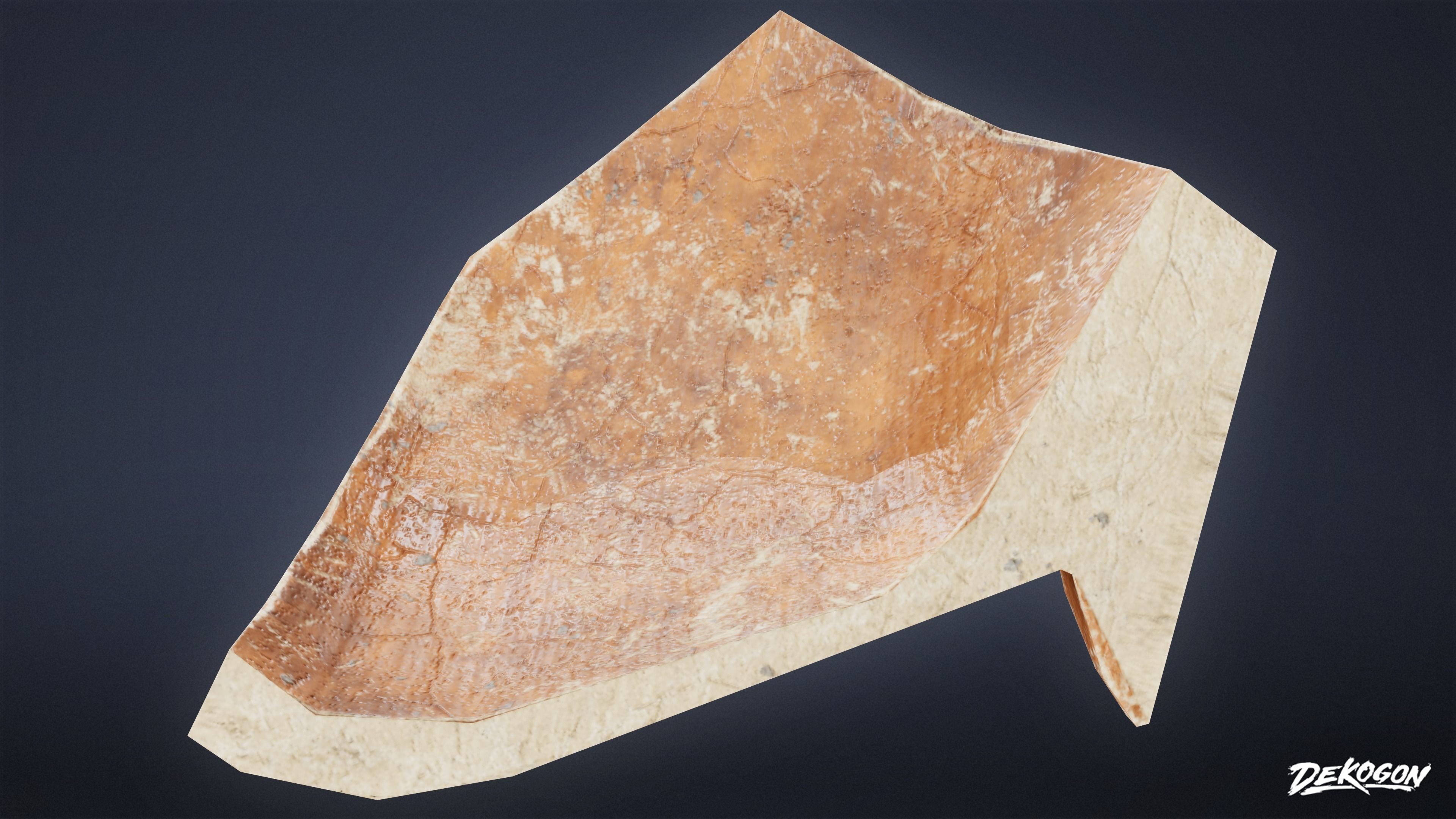 Ancient Treasures - Broken Clay Pot 01 - LOW POLY Low-poly 3D model_11