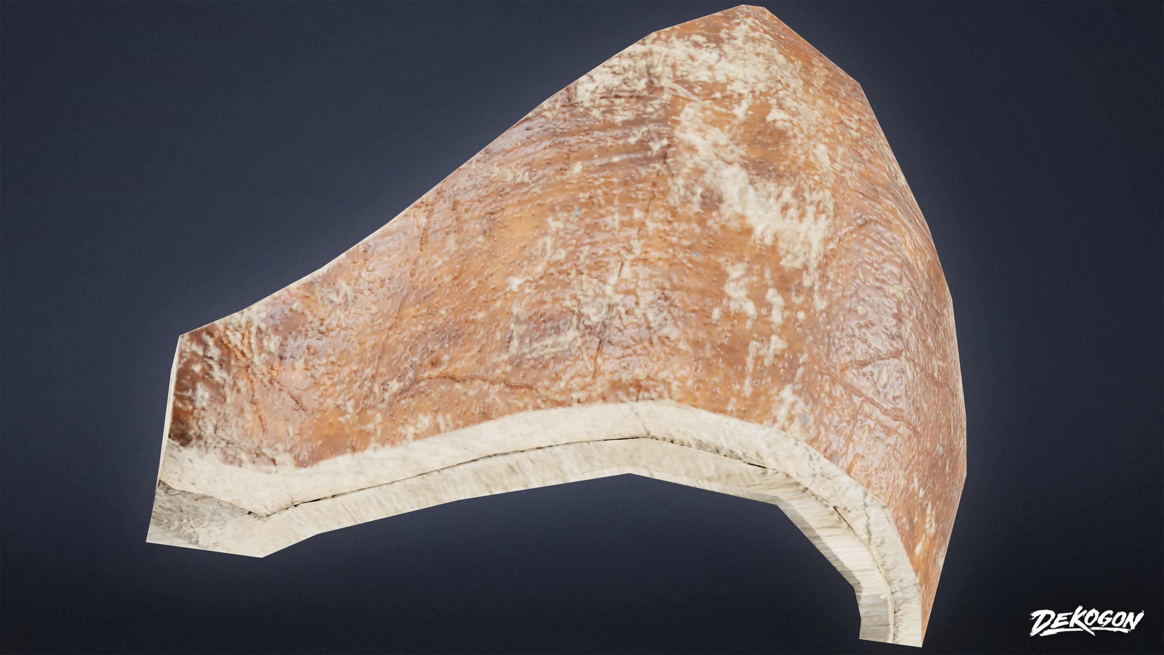 Ancient Treasures - Broken Clay Pot 01 - LOW POLY Low-poly 3D model_7