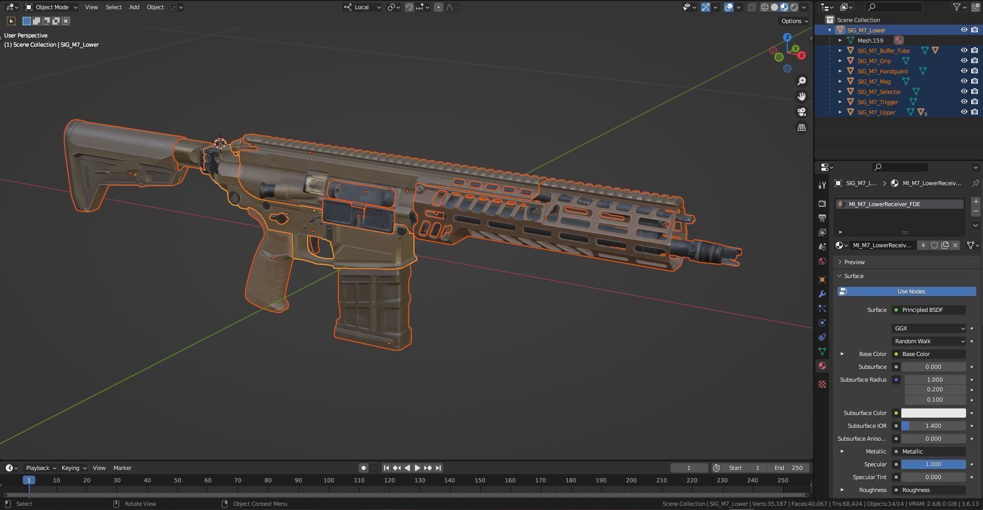 SIG SAUER XM7 MCX SPEAR Low-poly 3D model_18