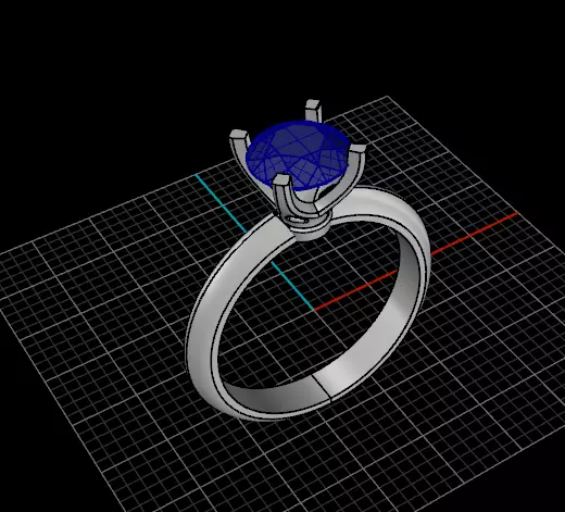 Rings  1 4 ct 3D print model_0