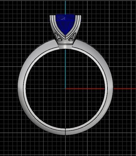 Rings  1 4 ct 3D print model_2