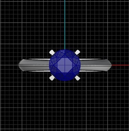 Rings  1 4 ct 3D print model_1