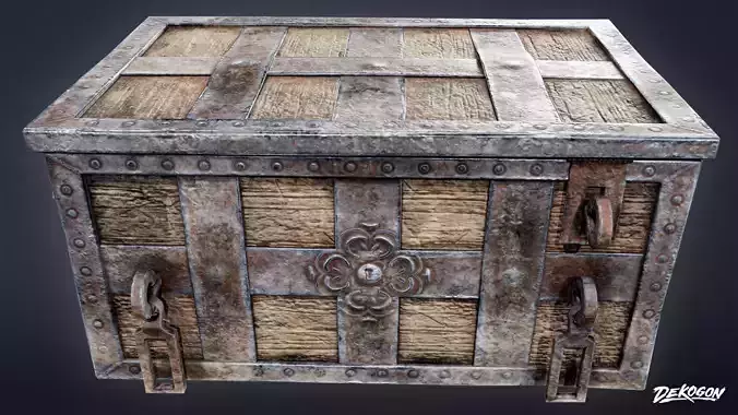 ANCIENT TREASURES - Chest 01 - LOW POLY Low-poly 3D model