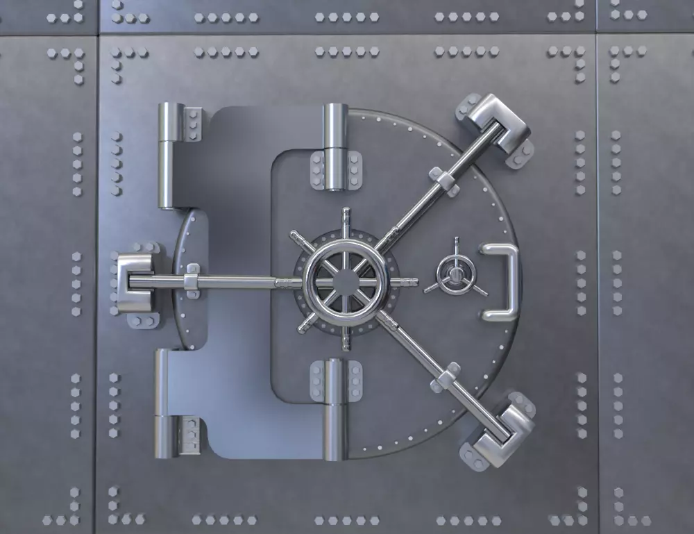 Steel Door of vault 3D model_0