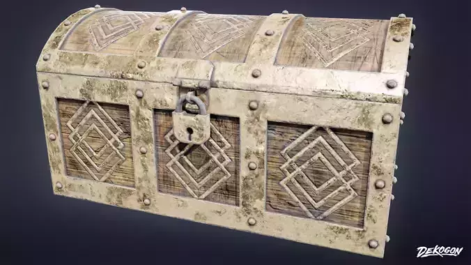 ANCIENT TREASURES - Chest 02 - LOW POLY
