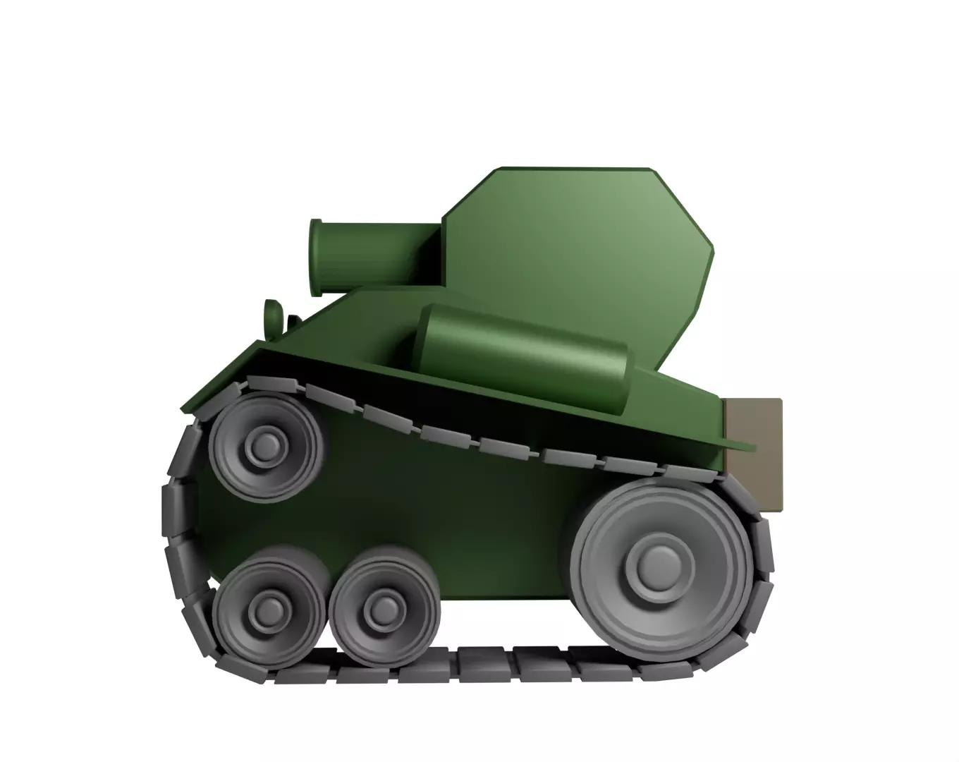 low poly tank Free low-poly 3D model