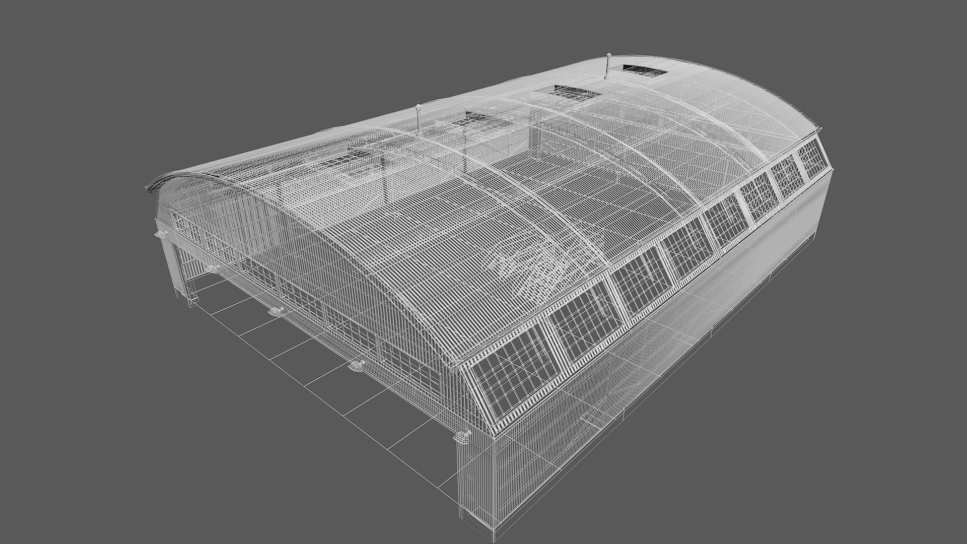 Hangar game ready pbr model Low-poly 3D model_7