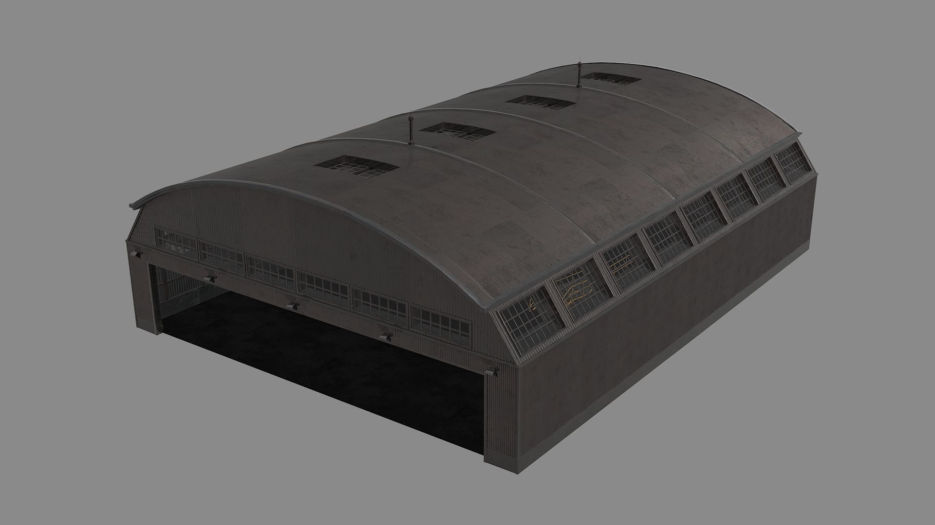 Hangar game ready pbr model Low-poly 3D model_1
