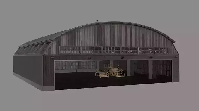 Hangar game ready pbr model