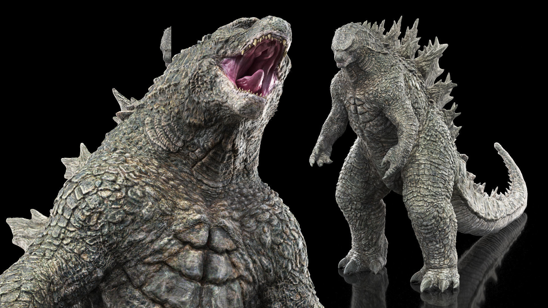 Monster Godzilla Rigged for Cinema 4D 3D model_7
