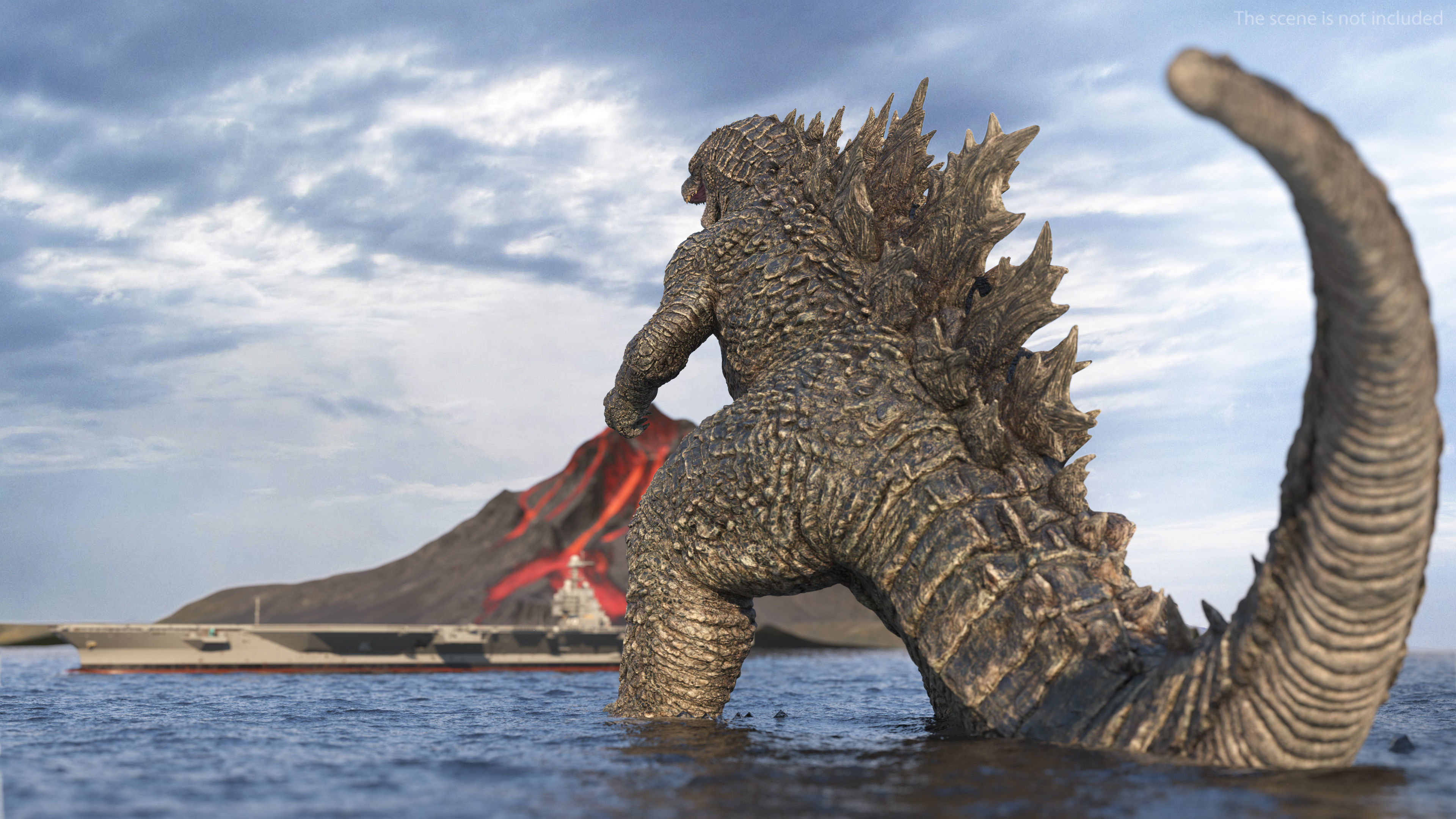 Monster Godzilla Rigged for Cinema 4D 3D model_1