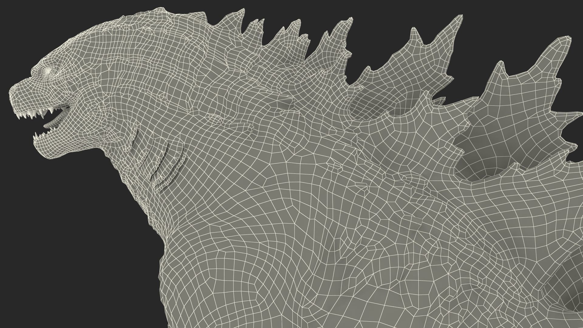 Monster Godzilla Rigged for Cinema 4D 3D model_35