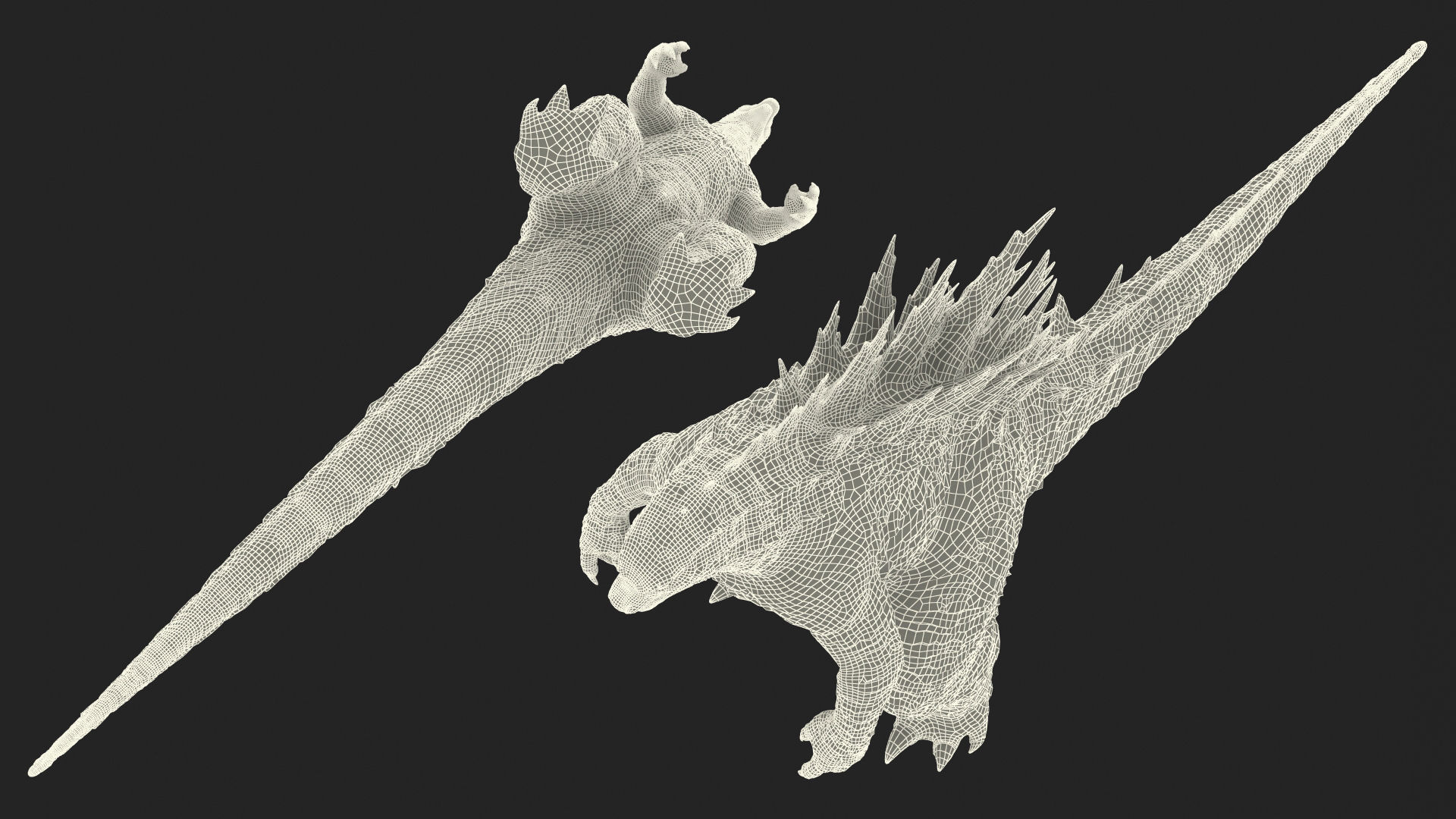 Monster Godzilla Rigged for Cinema 4D 3D model_34