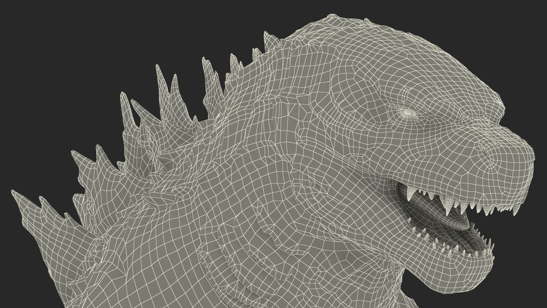 Monster Godzilla Rigged for Cinema 4D 3D model_37