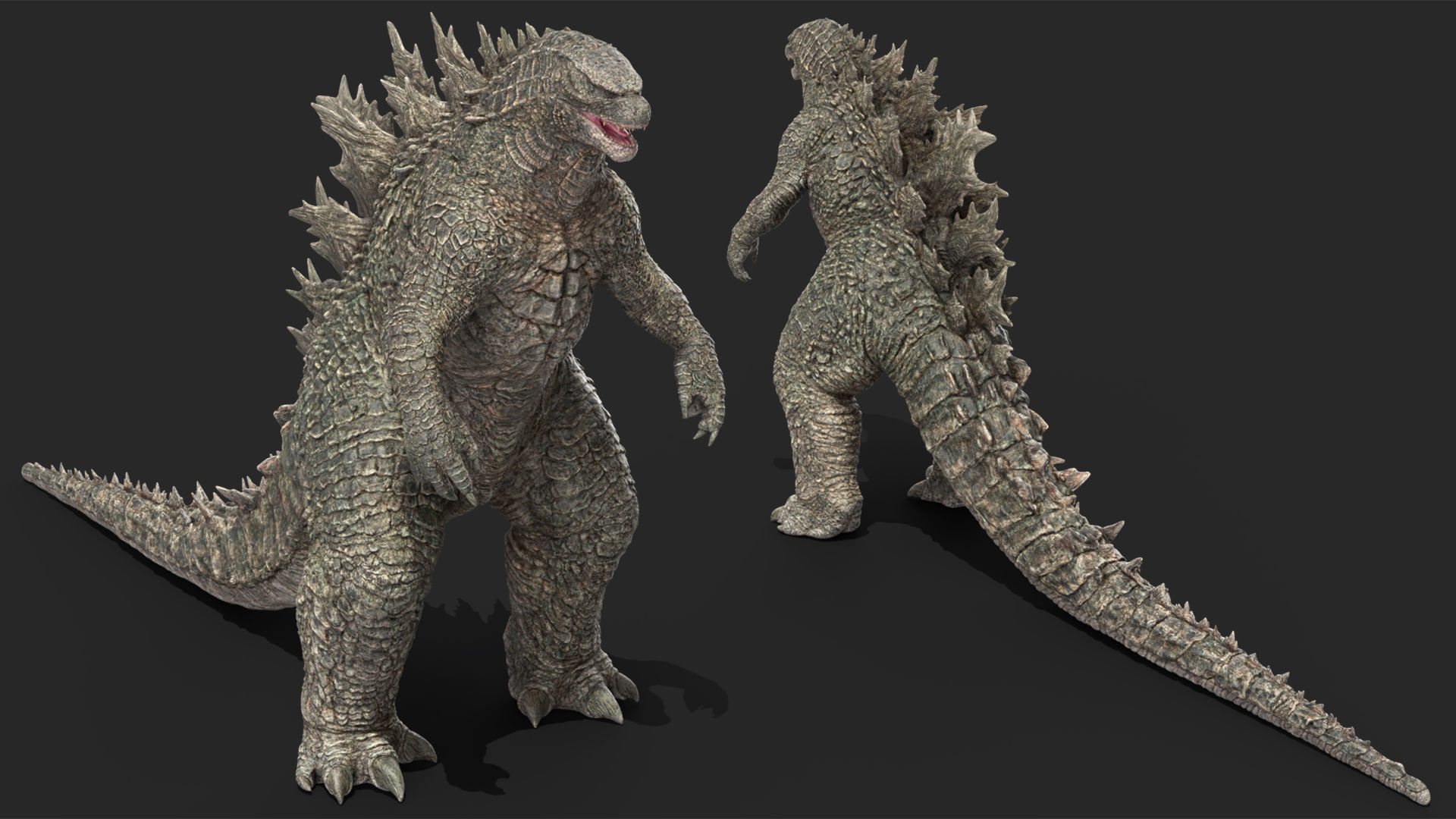 Monster Godzilla Rigged for Cinema 4D 3D model_12