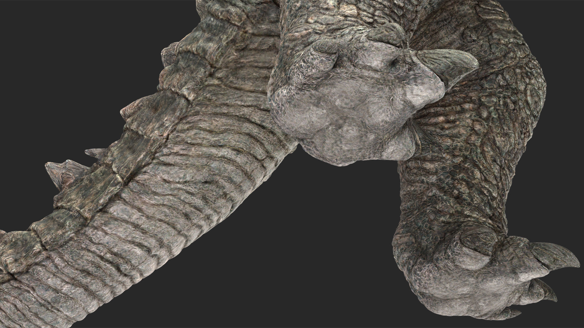 Monster Godzilla Rigged for Cinema 4D 3D model_14