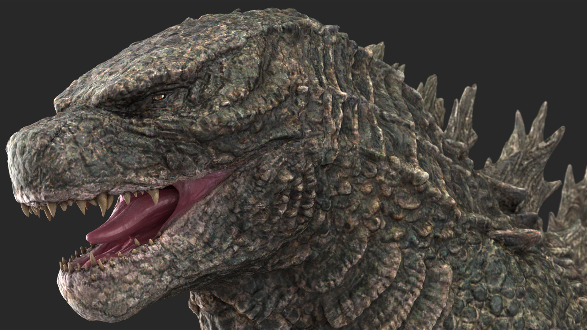 Monster Godzilla Rigged for Cinema 4D 3D model_21