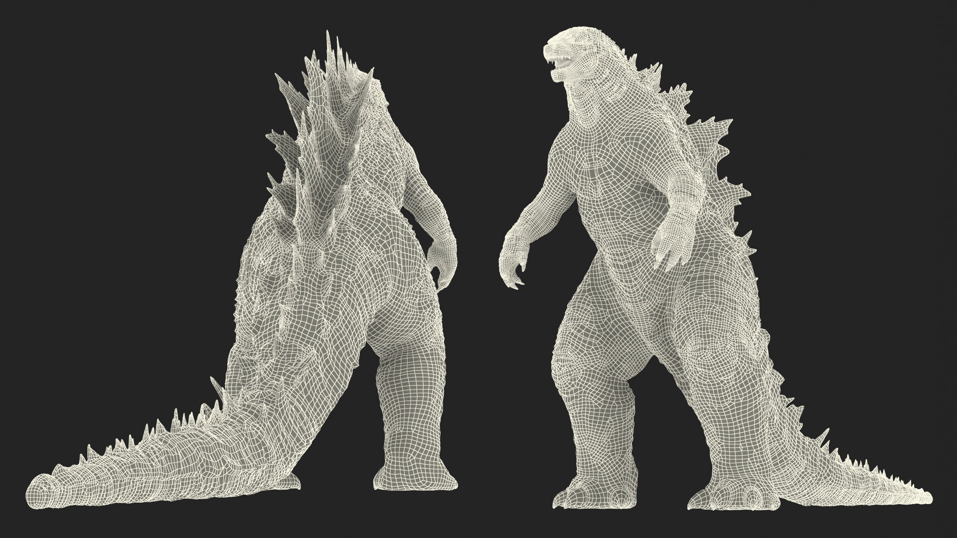 Monster Godzilla Rigged for Cinema 4D 3D model_33