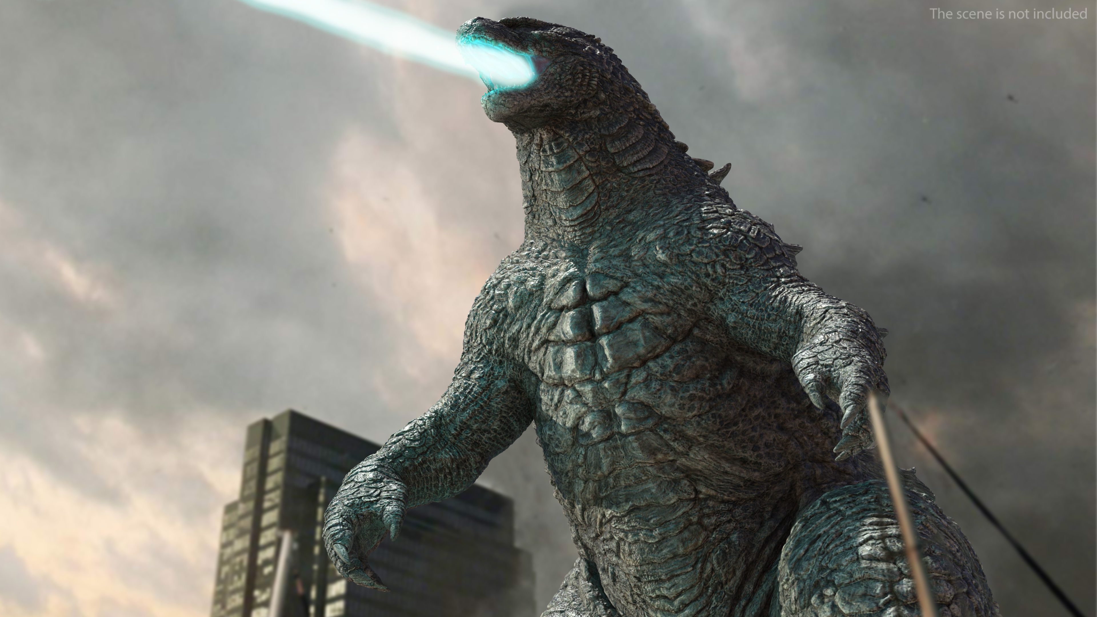 Monster Godzilla Rigged for Cinema 4D 3D model_3