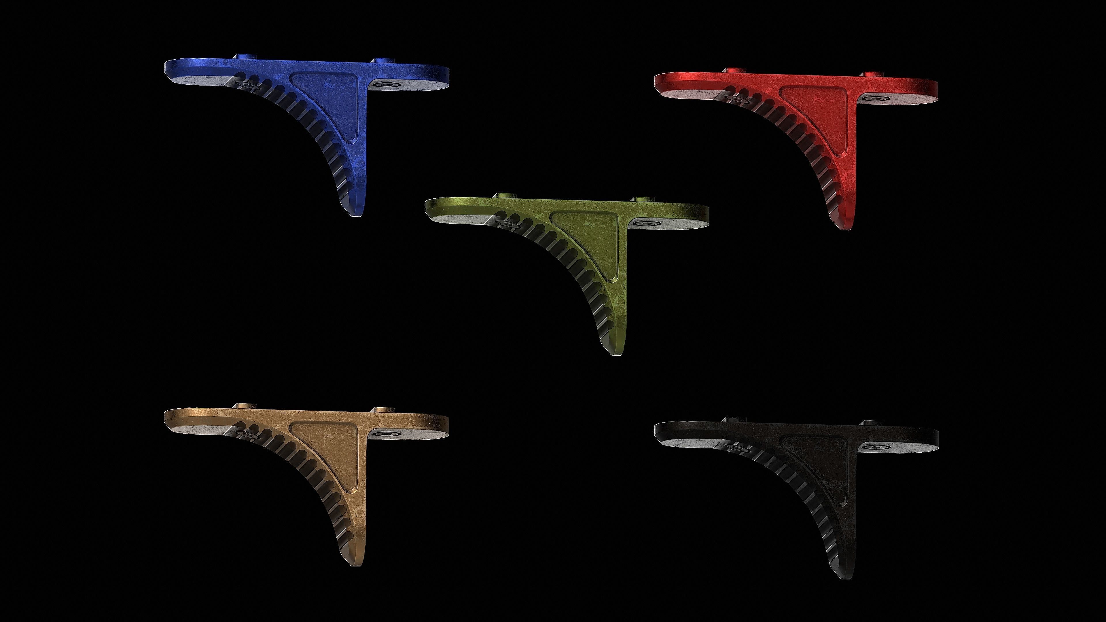 True North Concepts GripStop- Standard M-LOK Low-poly 3D model_8