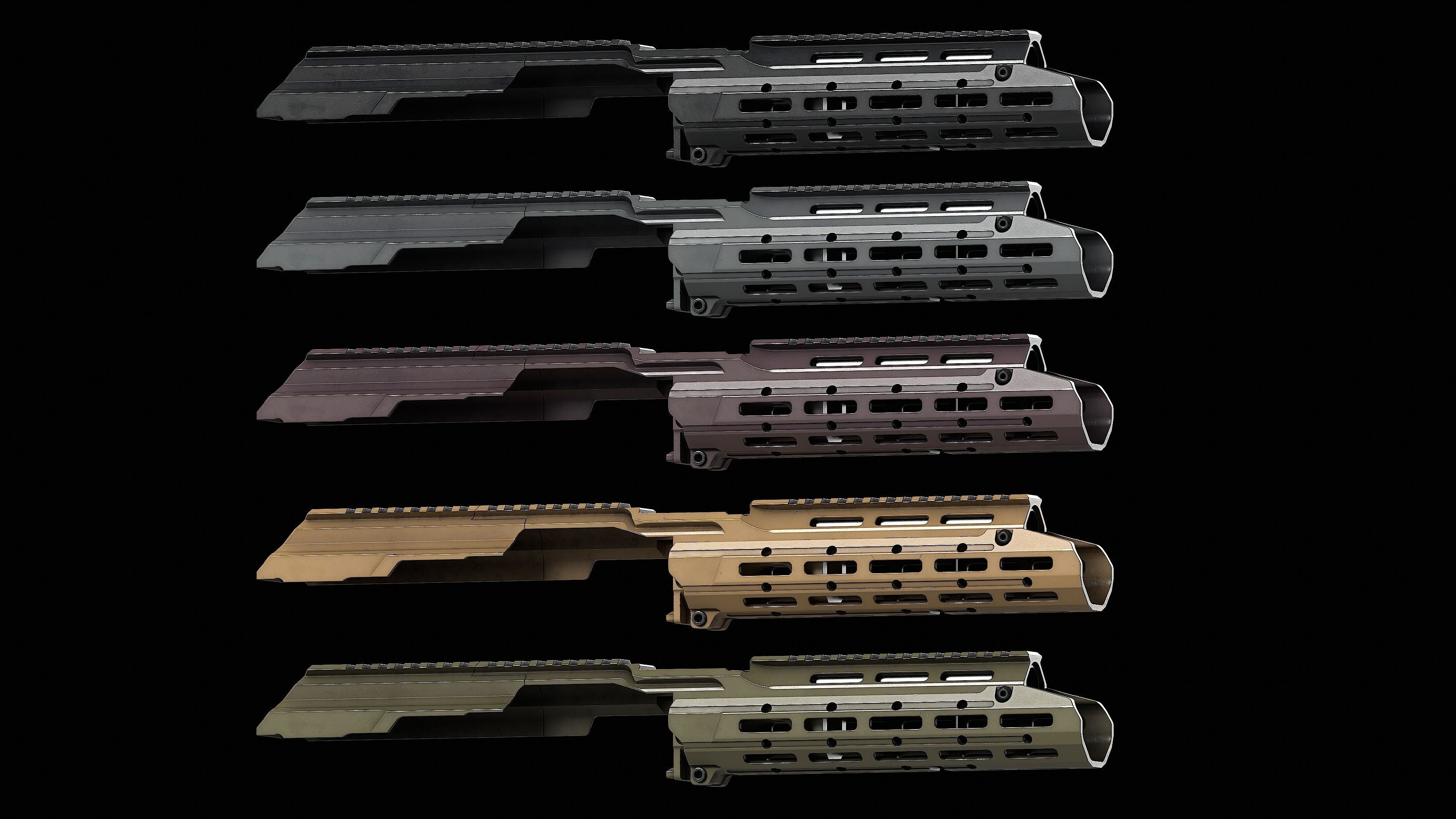 MK3 Chassis System AK 74 AK 103 Low-poly 3D model_15