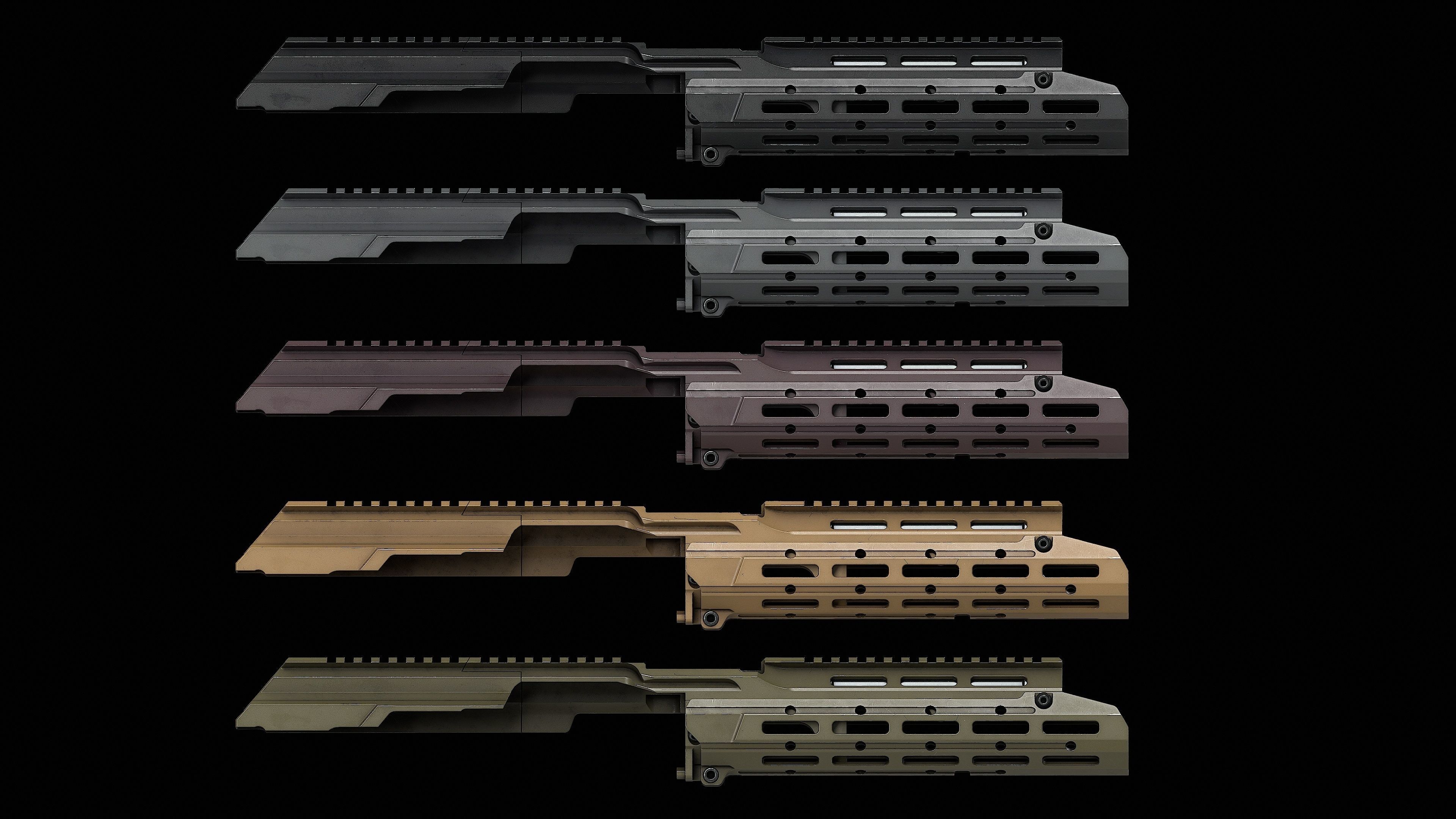 MK3 Chassis System AK 74 AK 103 Low-poly 3D model_12
