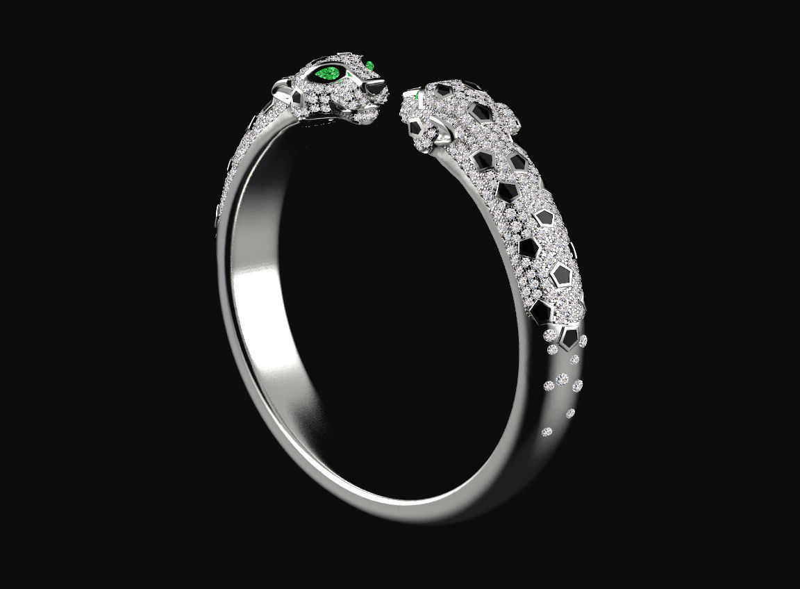 bracelet panther 3D print model_20