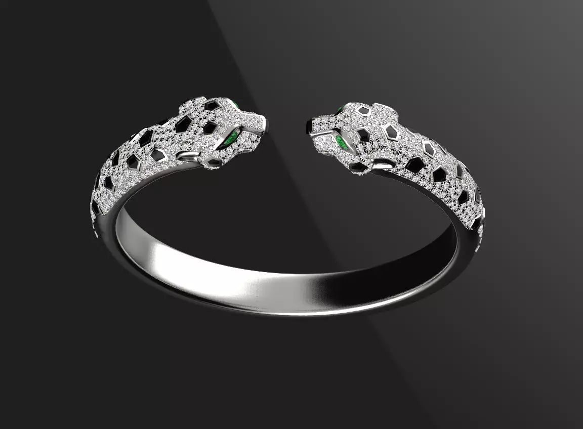 bracelet panther 3D print model_0