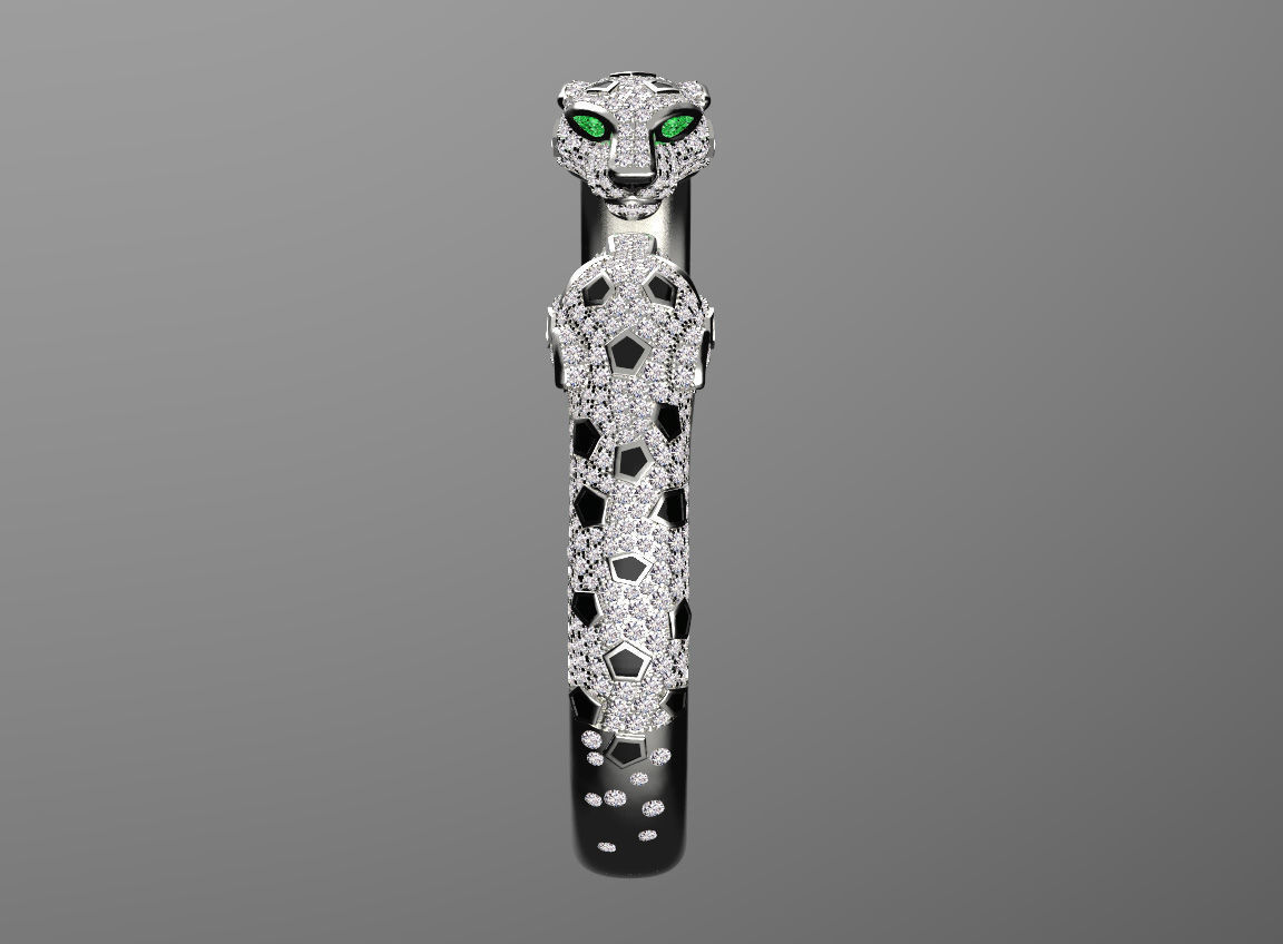 bracelet panther 3D print model_12
