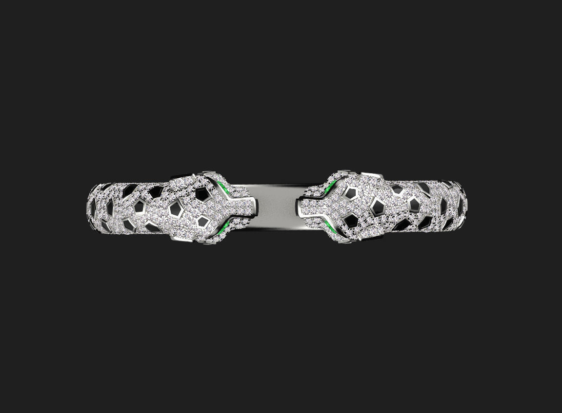 bracelet panther 3D print model_16
