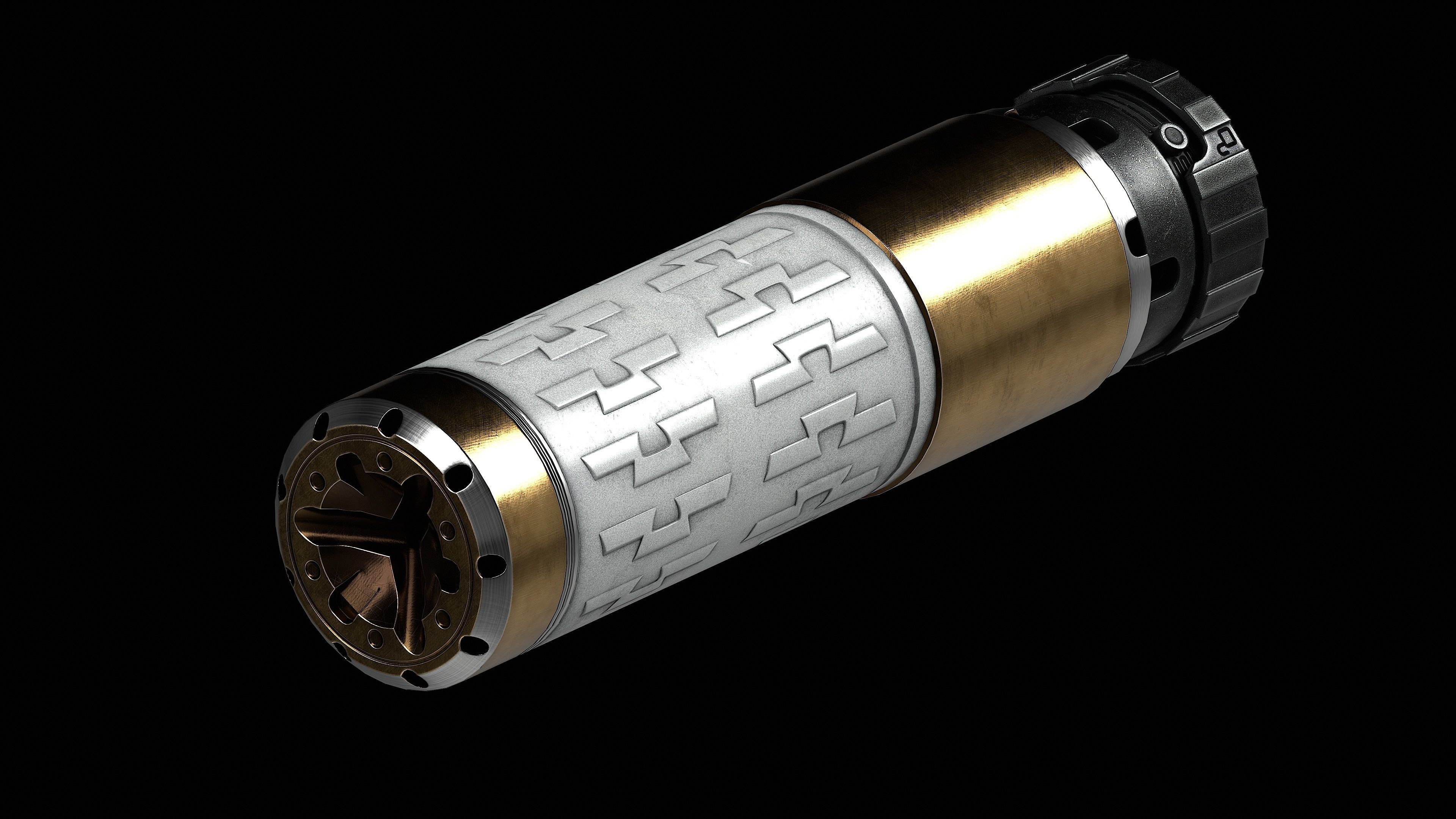 Suppressor SilencerCo Velos LBP Low-poly 3D model_2