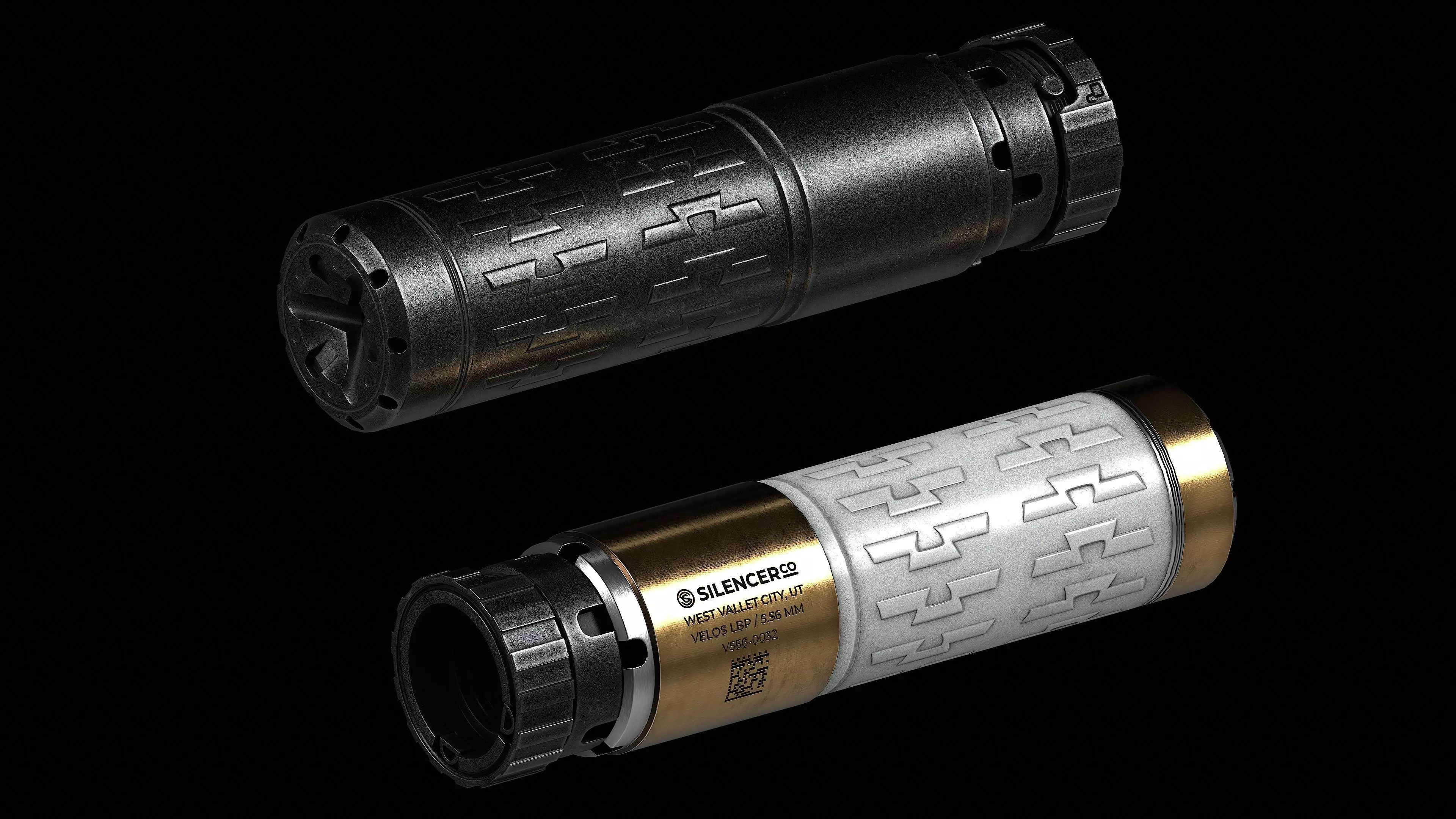 Suppressor SilencerCo Velos LBP Low-poly 3D model_0