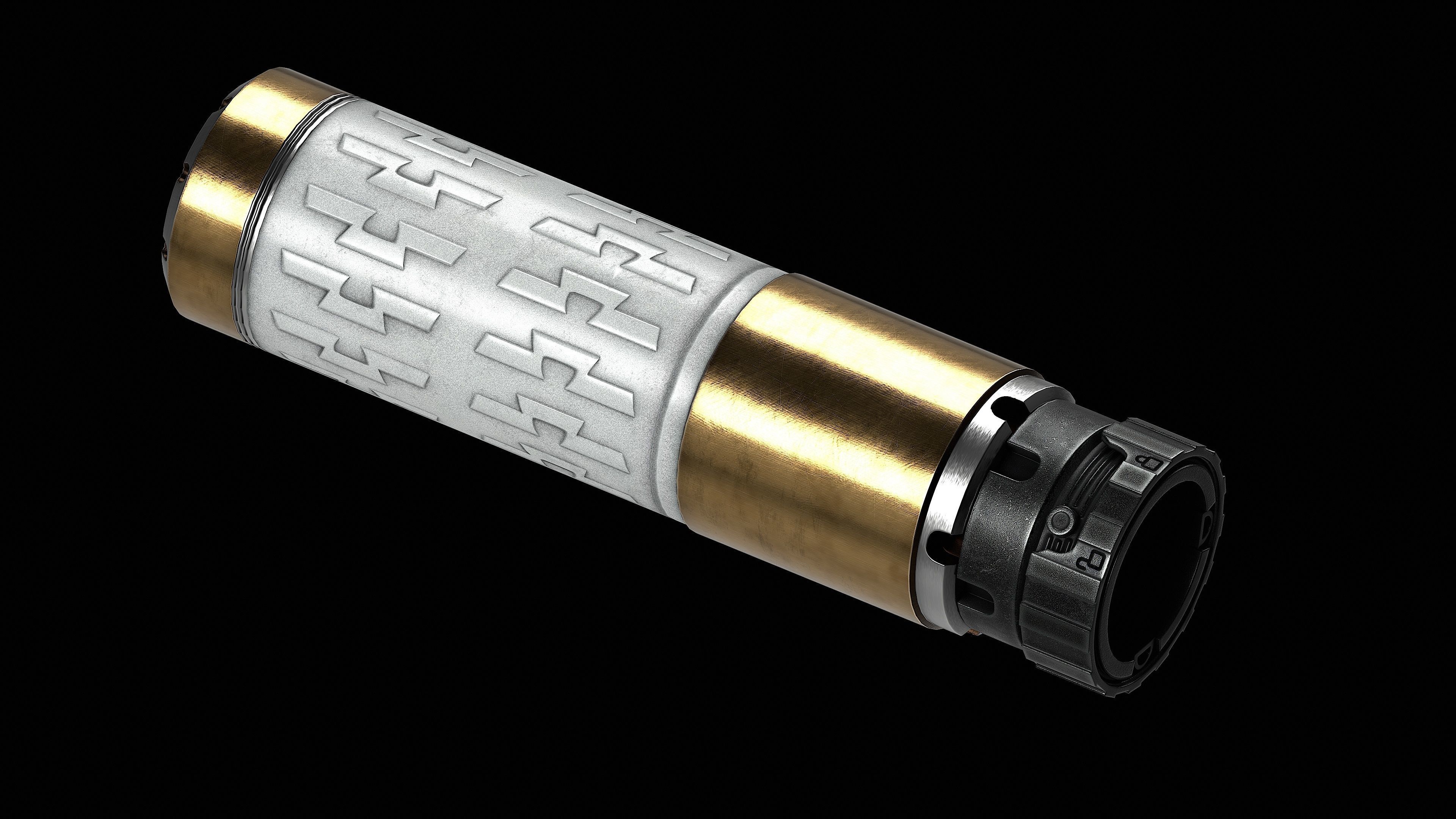 Suppressor SilencerCo Velos LBP Low-poly 3D model_10