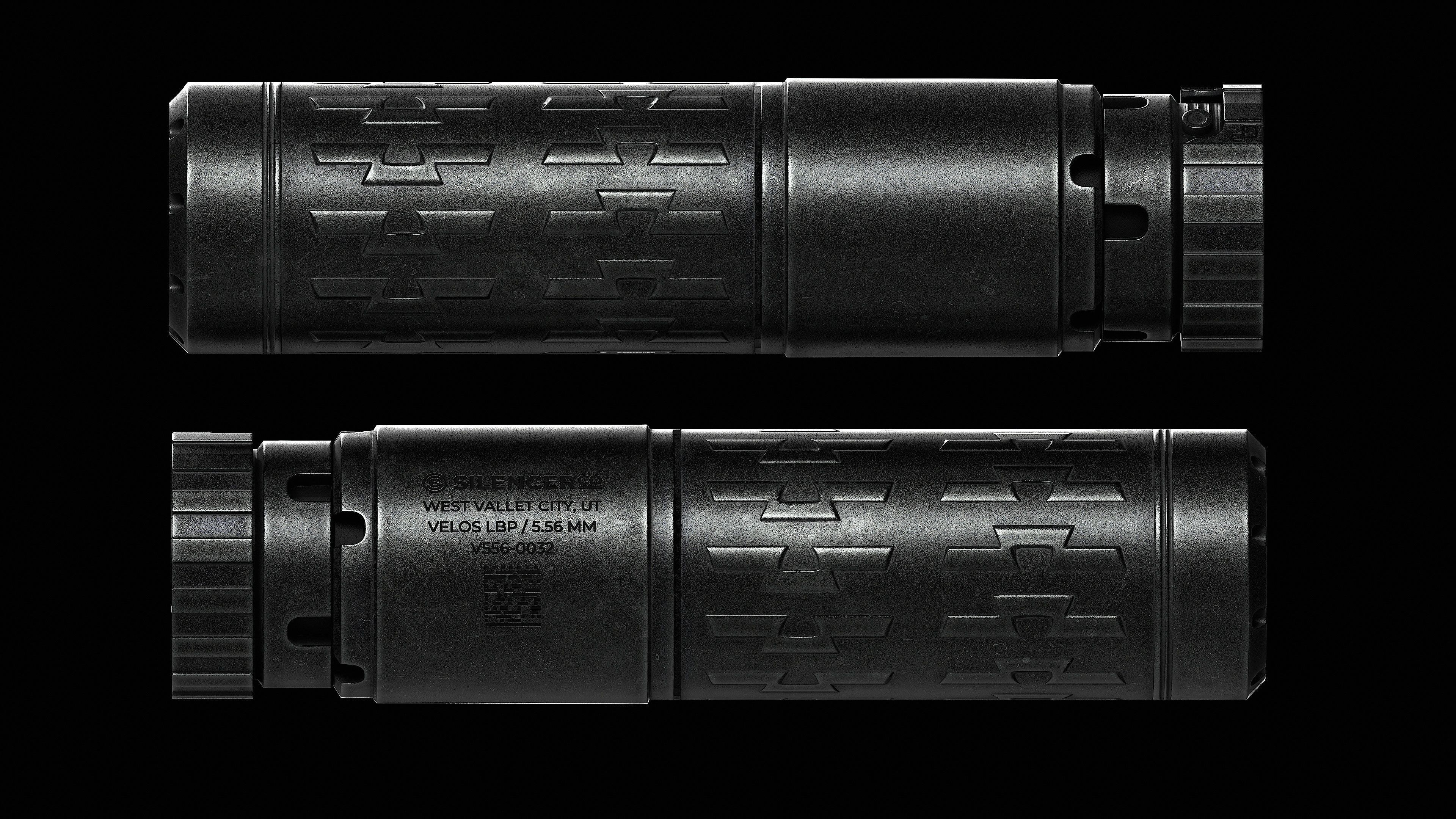 Suppressor SilencerCo Velos LBP Low-poly 3D model_12