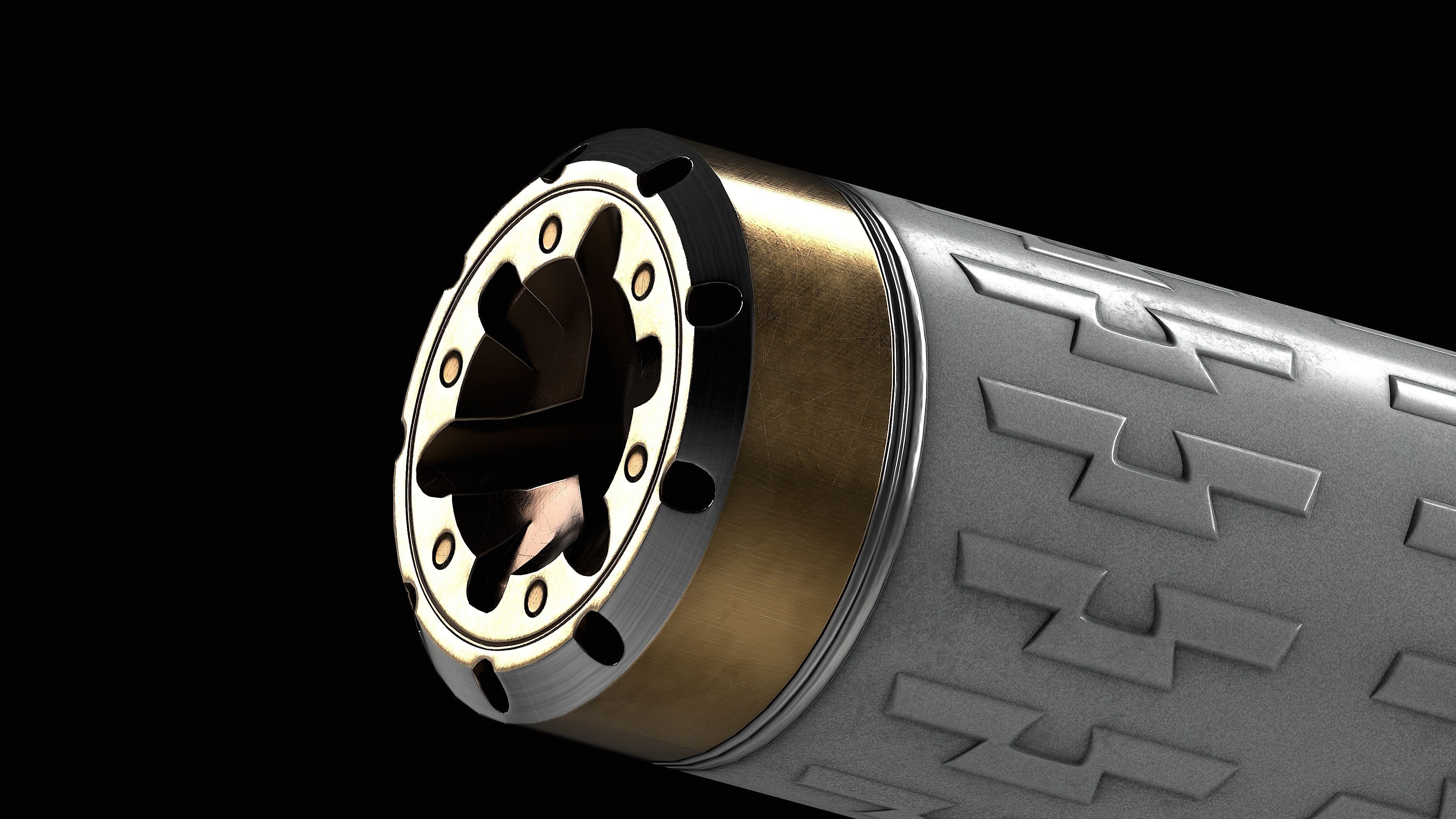 Suppressor SilencerCo Velos LBP Low-poly 3D model_6