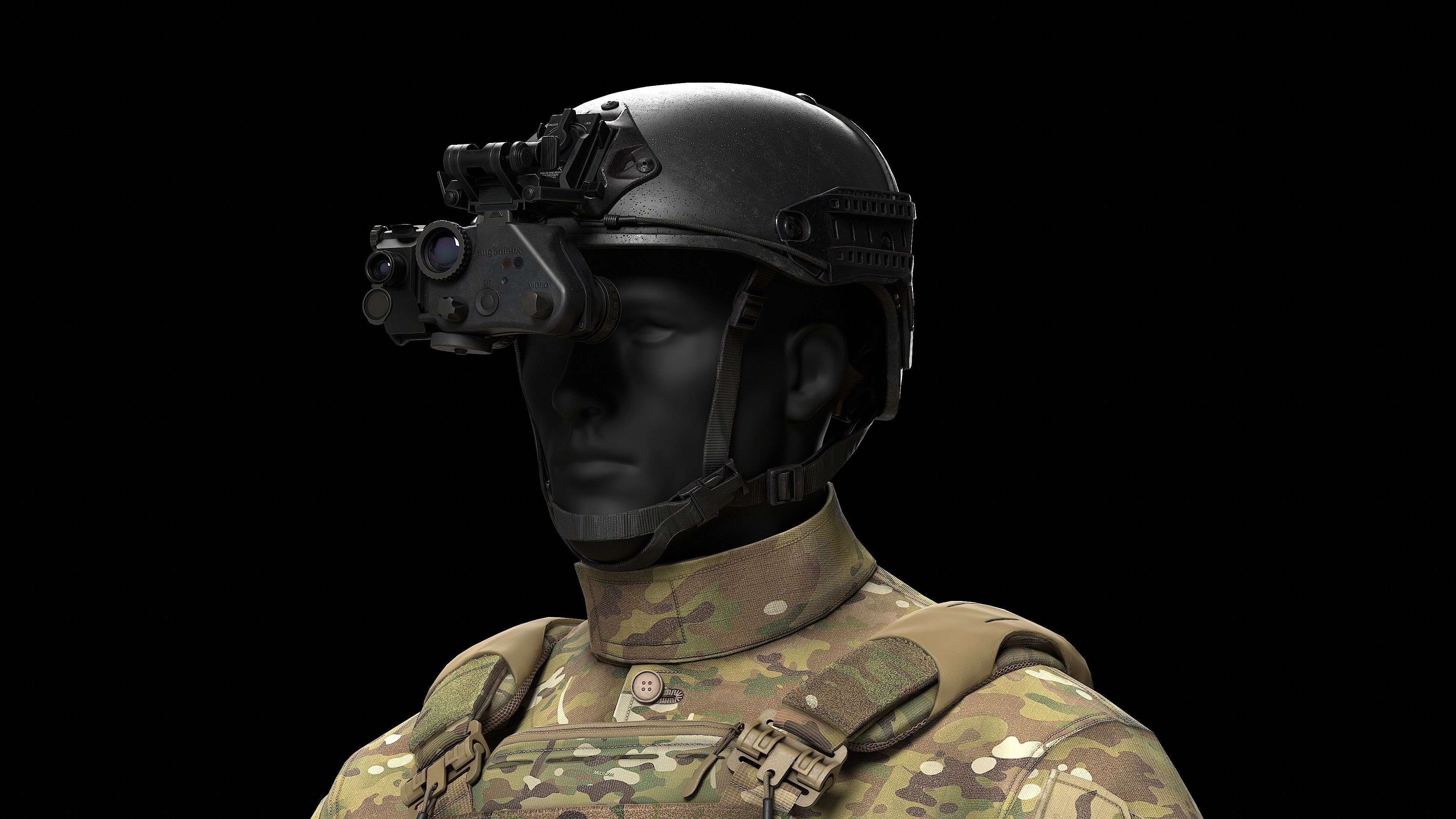 Crye Precision AirFrame Ballistic Helmet Low-poly 3D model_13