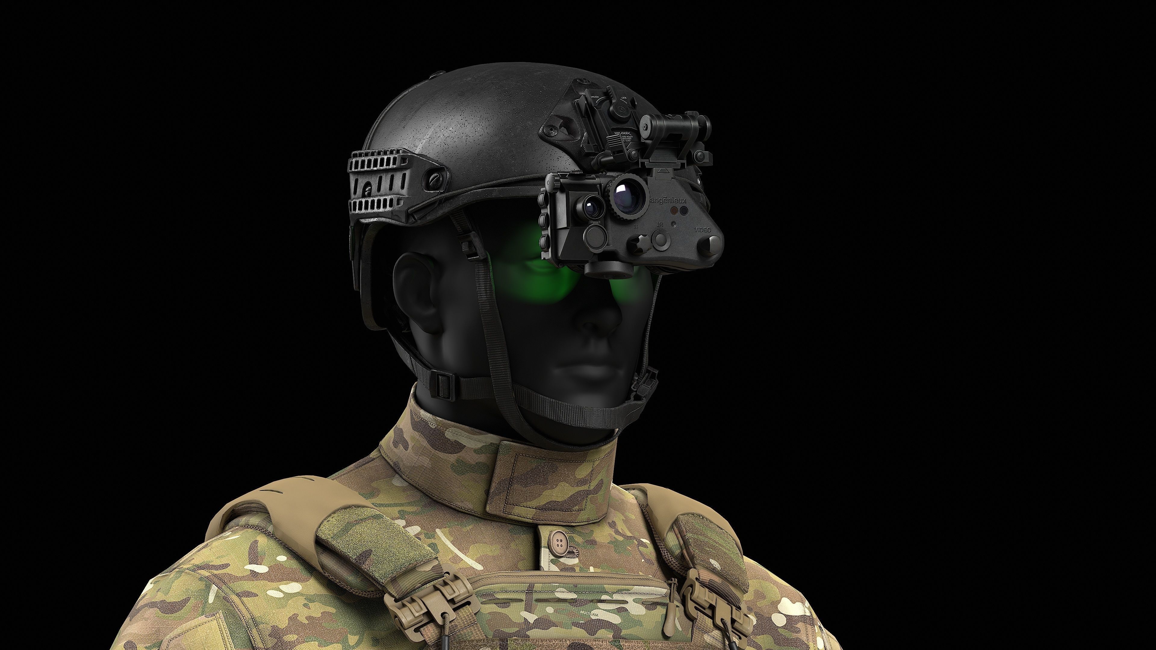Crye Precision AirFrame Ballistic Helmet Low-poly 3D model_14