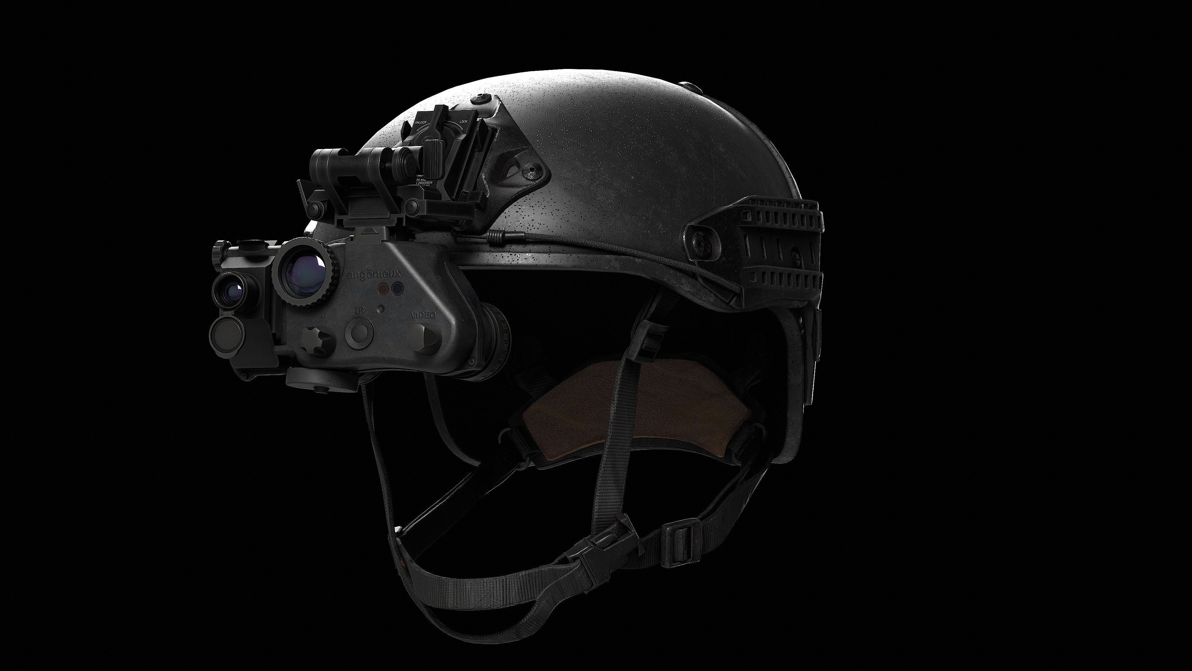 Crye Precision AirFrame Ballistic Helmet Low-poly 3D model_9