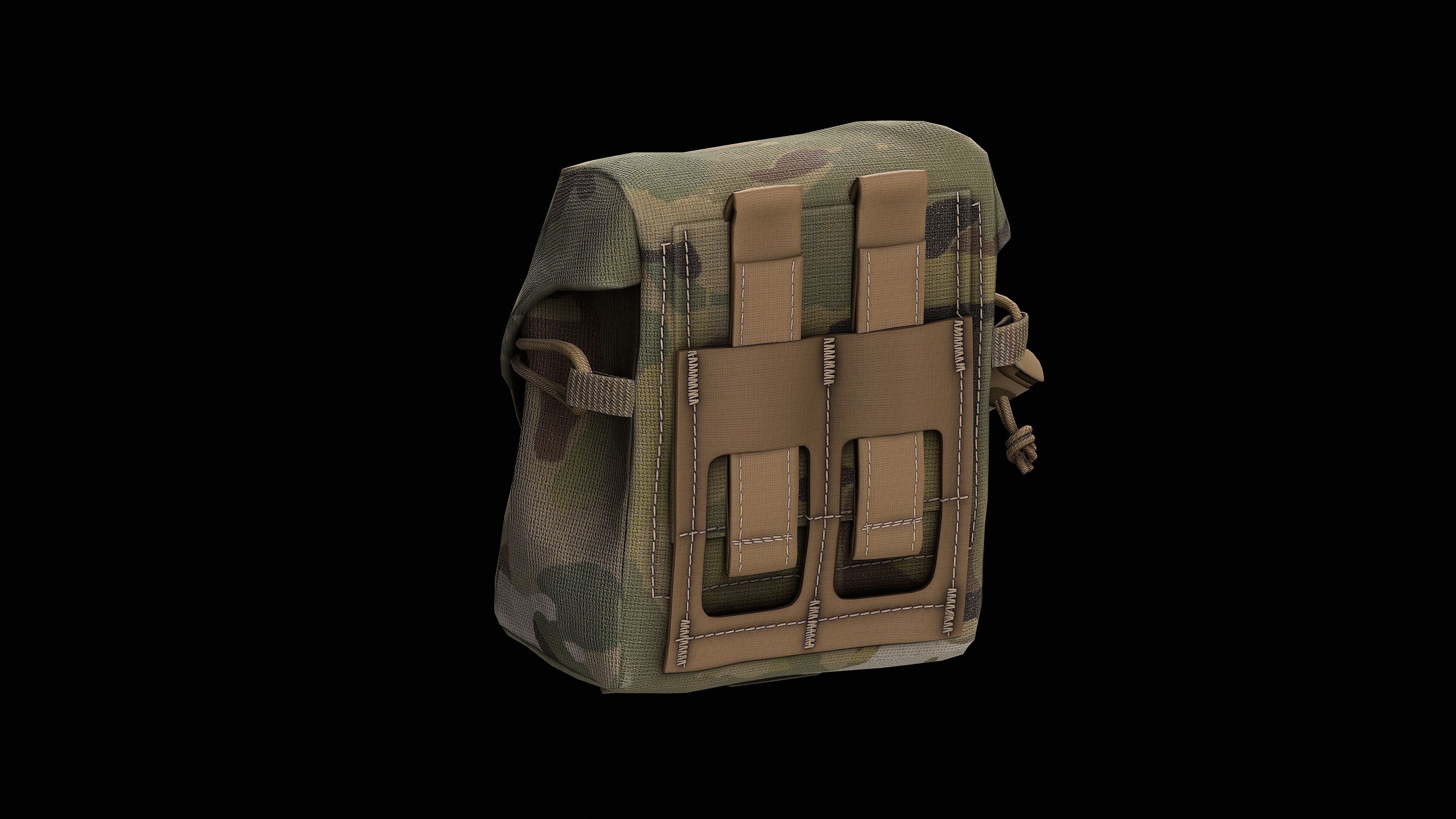 CRYE Frag Pouch Low-poly 3D model_3
