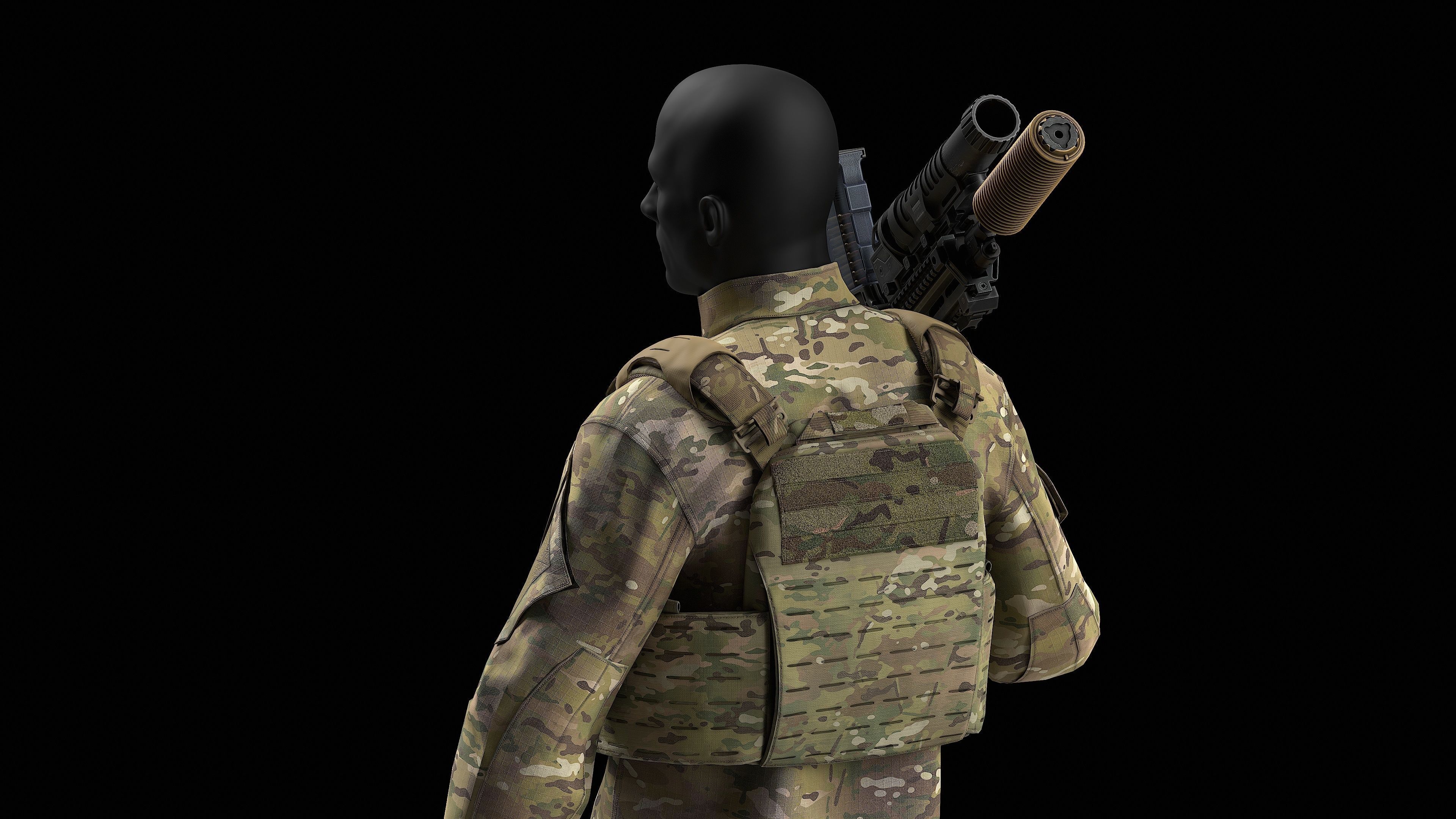 Strandhogg v3 SAPI Cut Plate Carrier Low-poly 3D model_8