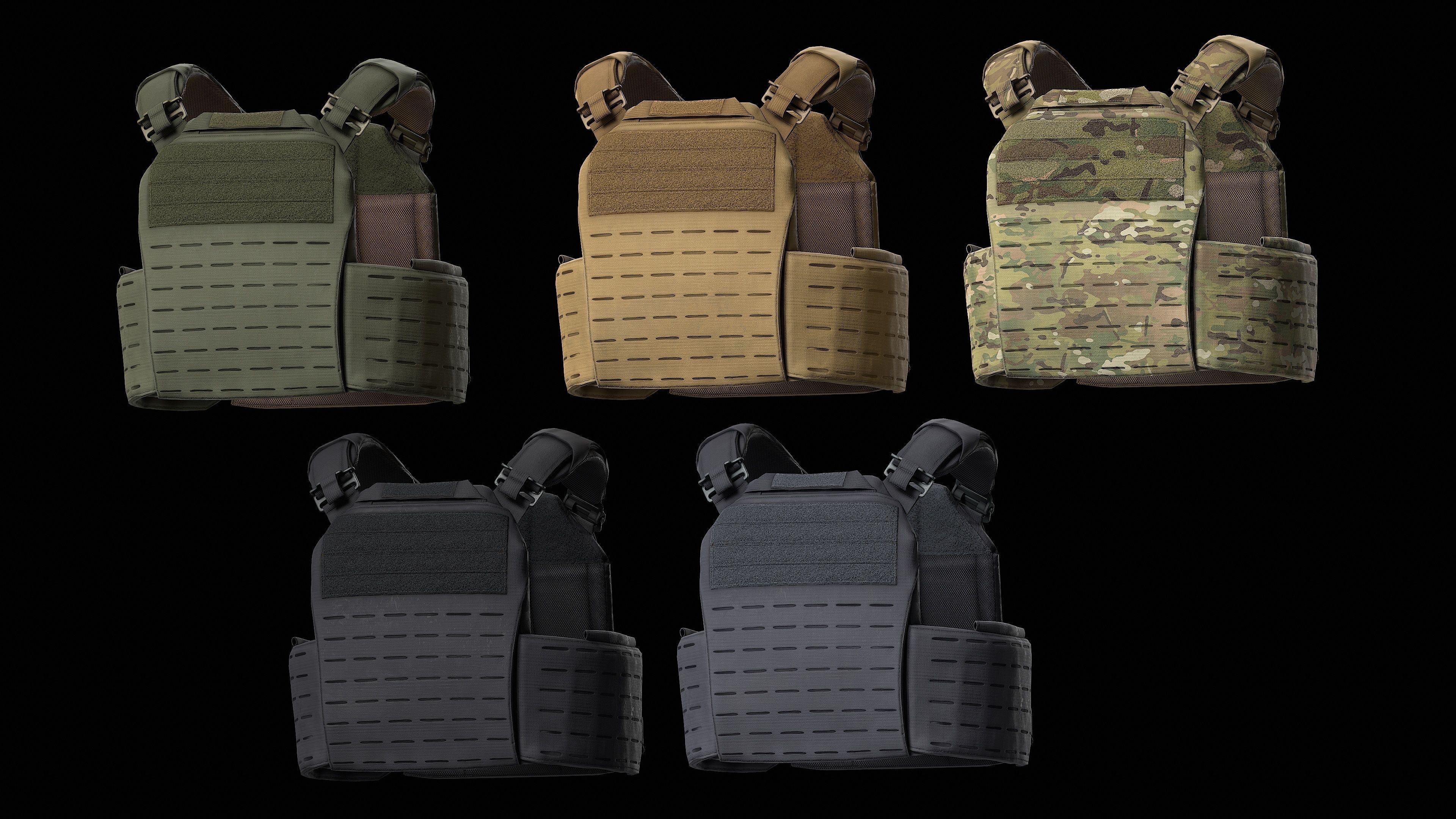 Strandhogg v3 SAPI Cut Plate Carrier Low-poly 3D model_4