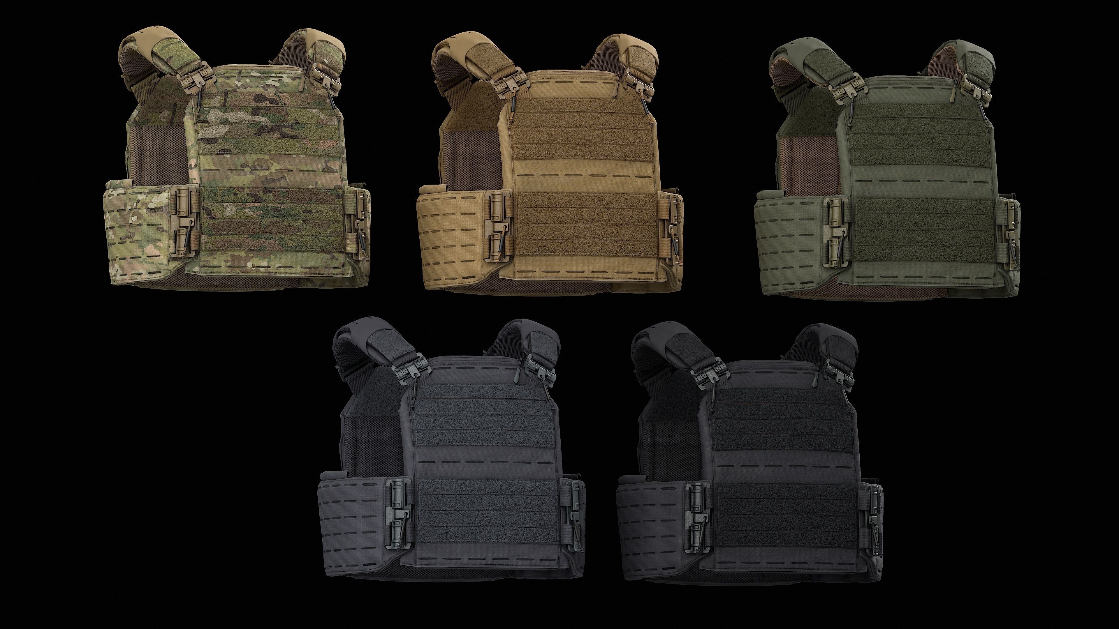 Strandhogg v3 SAPI Cut Plate Carrier Low-poly 3D model_31