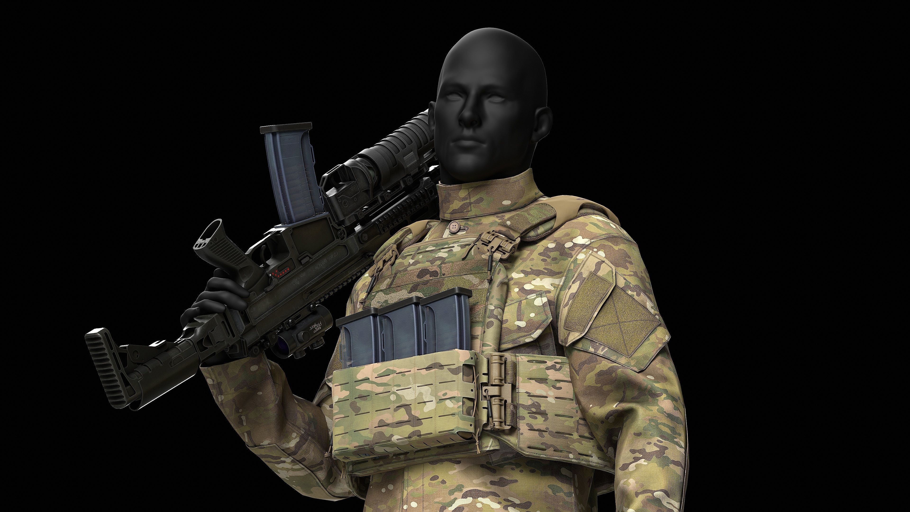 Strandhogg v3 SAPI Cut Plate Carrier Low-poly 3D model_5